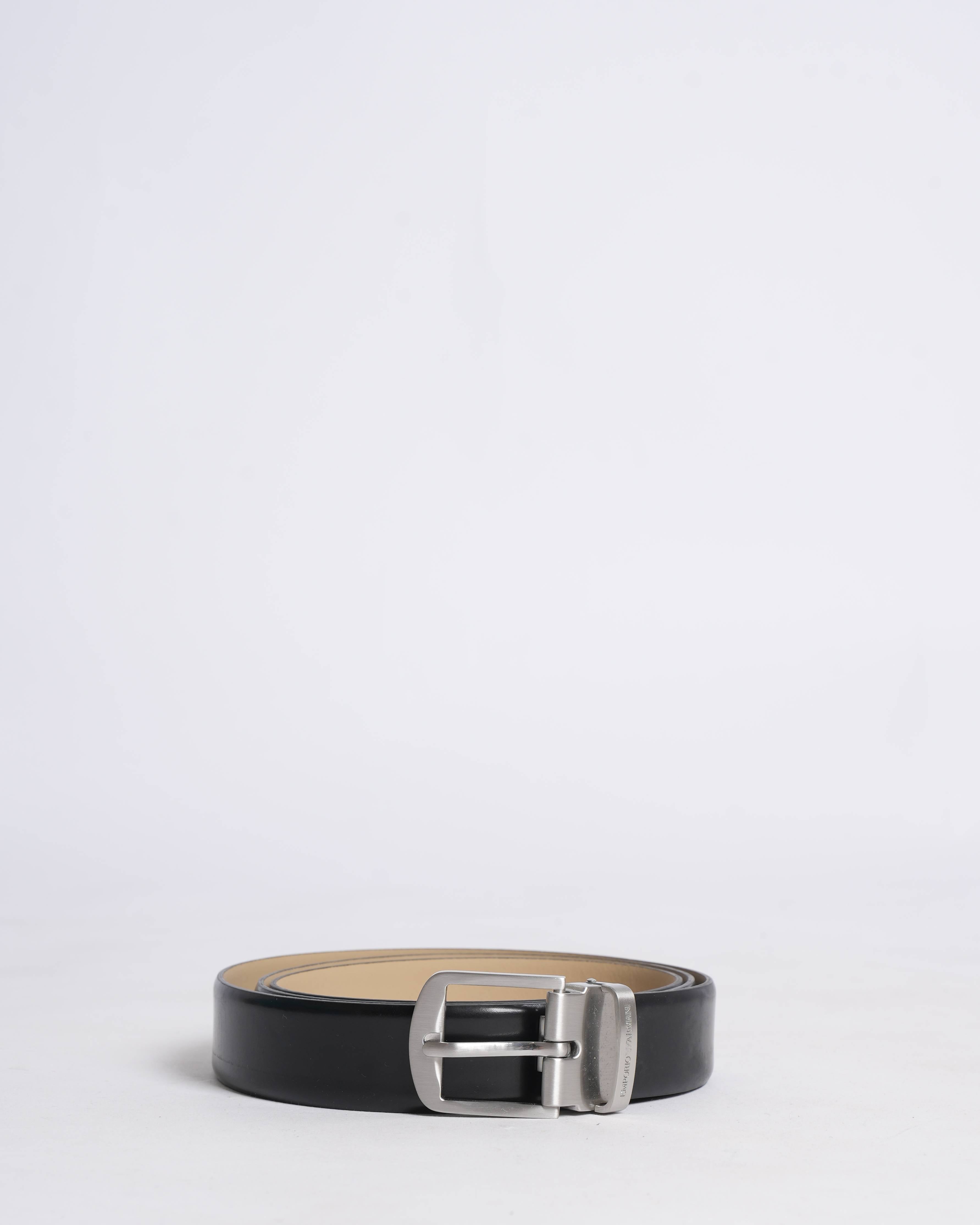 Emporio Armani Men's Buckle Belt In Black