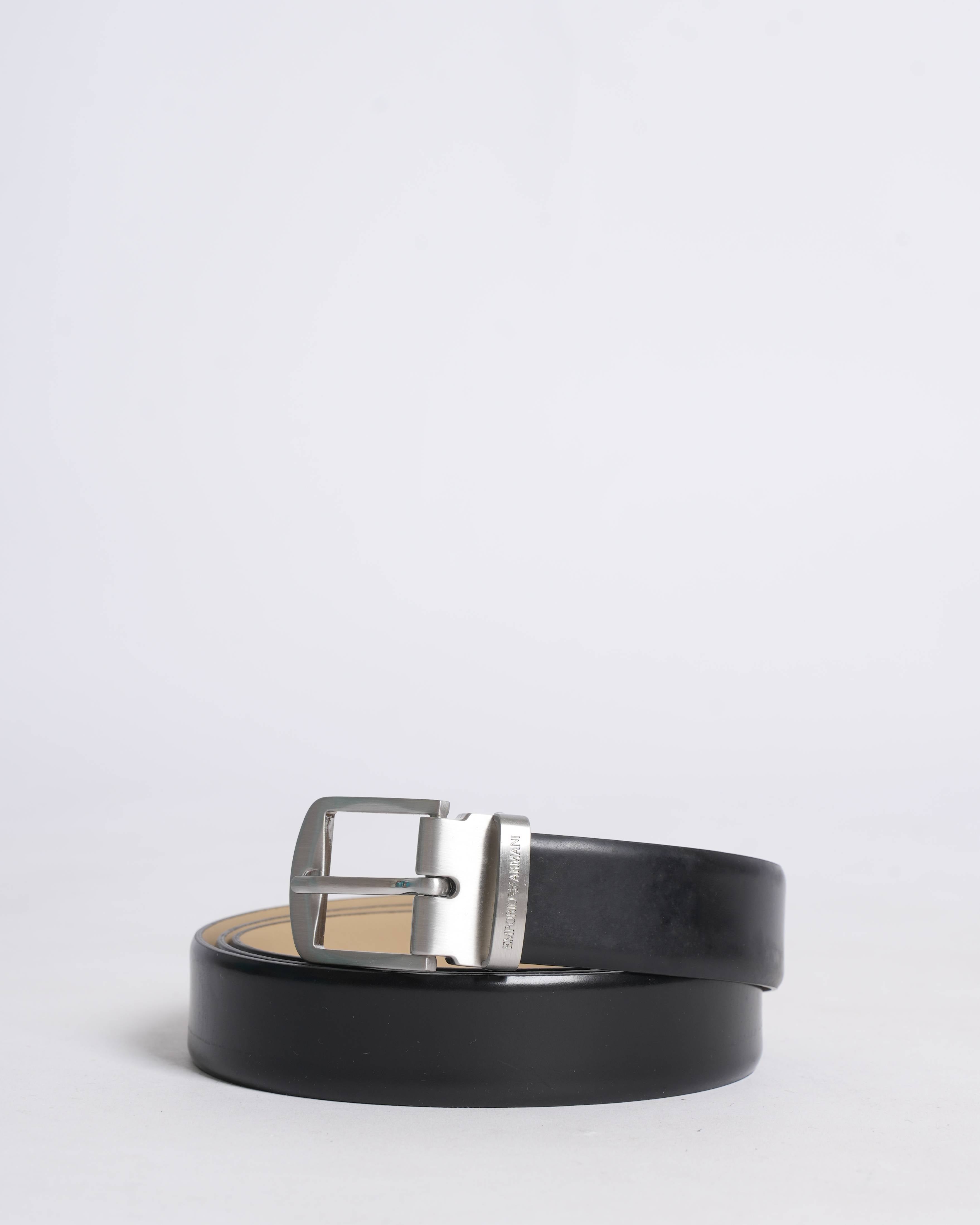 Emporio Armani Men's Buckle Belt In Black