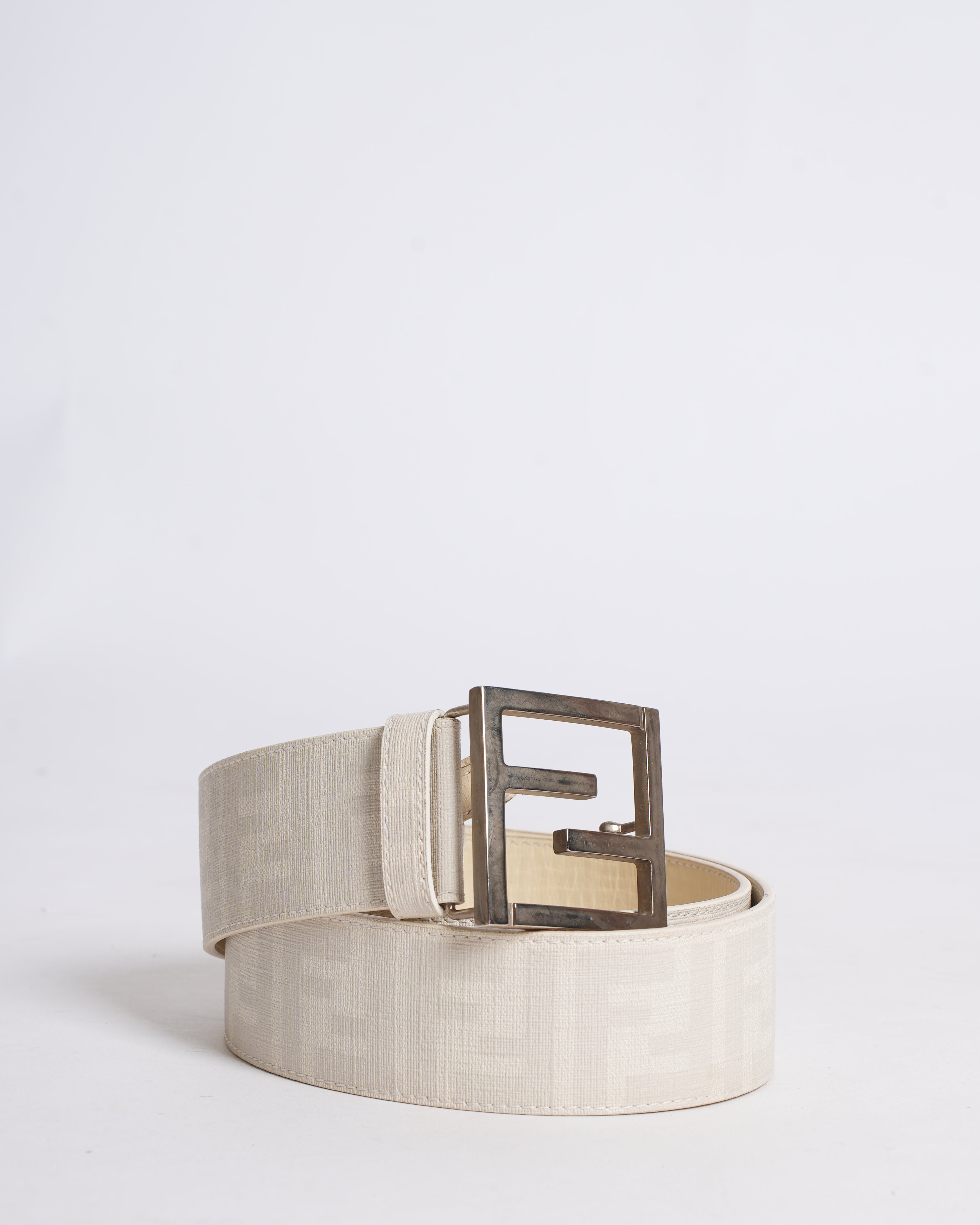 Fendi Men's Reversible Belt In Monogram Canvas