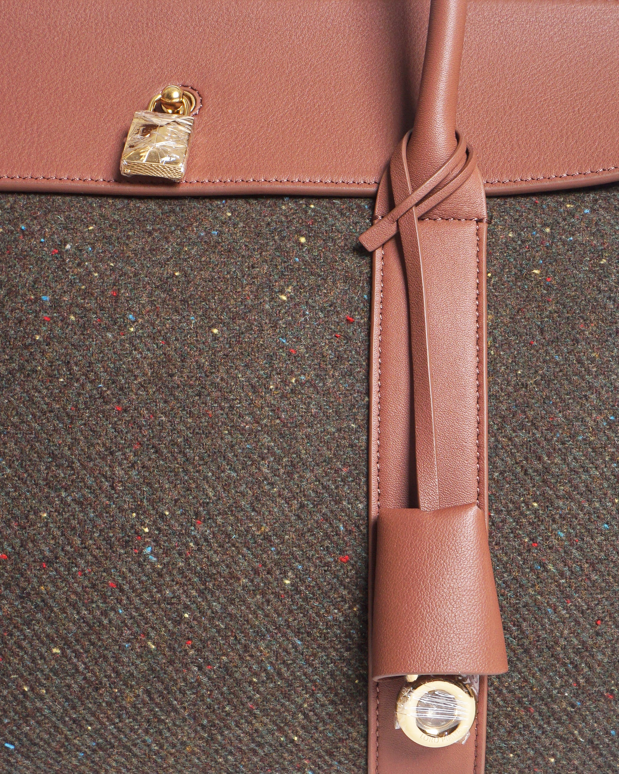 Loro Piana Loom L32 Cashmere Tweed & Leather HandBag