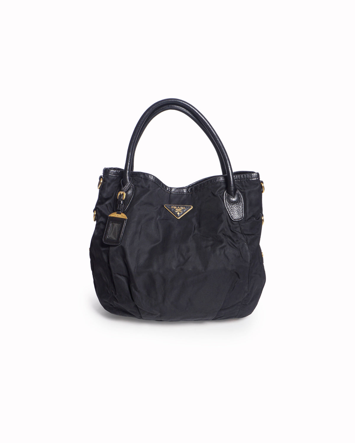 Prada Tessuto Black Nylon Top Handle Bag