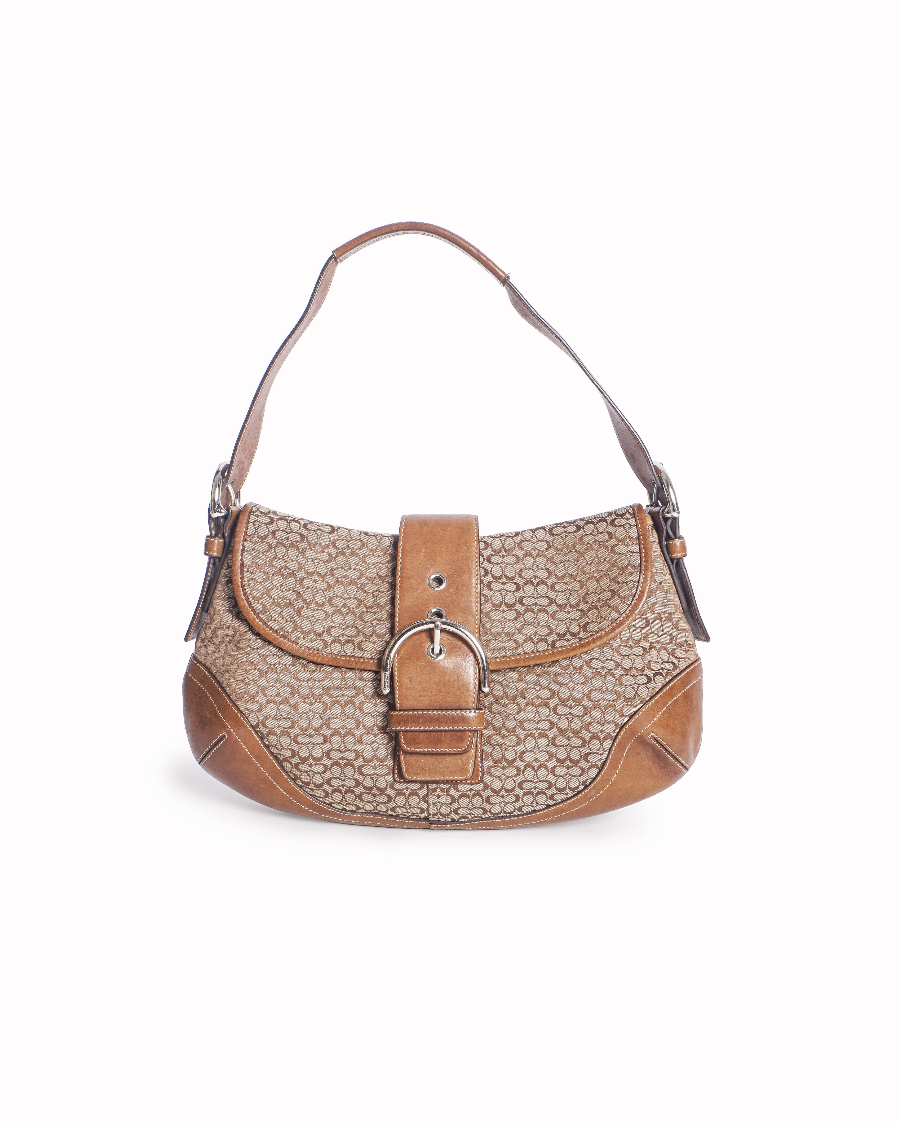 Coach Soho Signature Canvas Flap Shoulder Bag