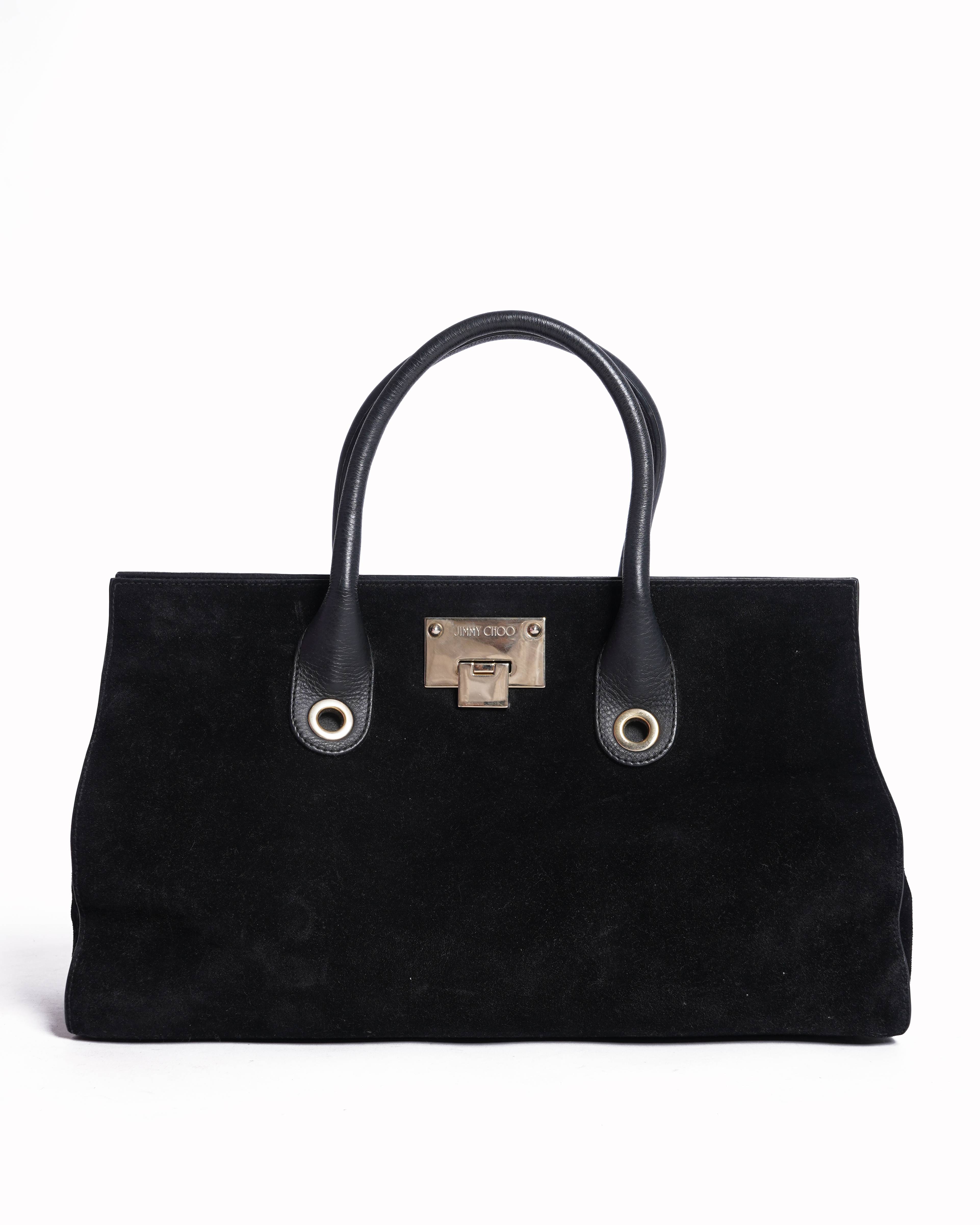 Jimmy choo riley tote in black