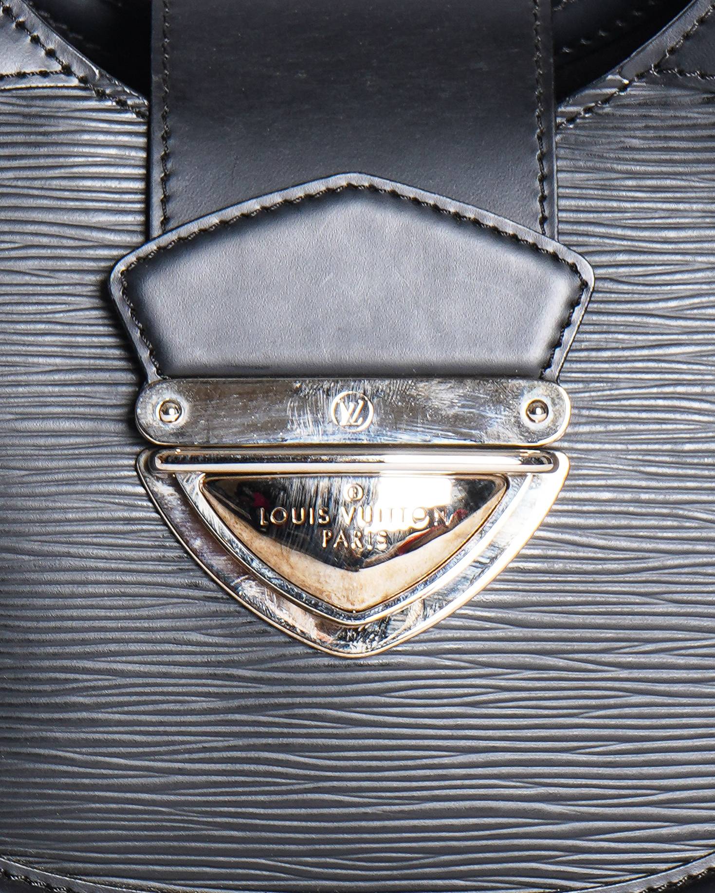 Louis Vuitton Epi Leather Sac Montaigne Handbag in black