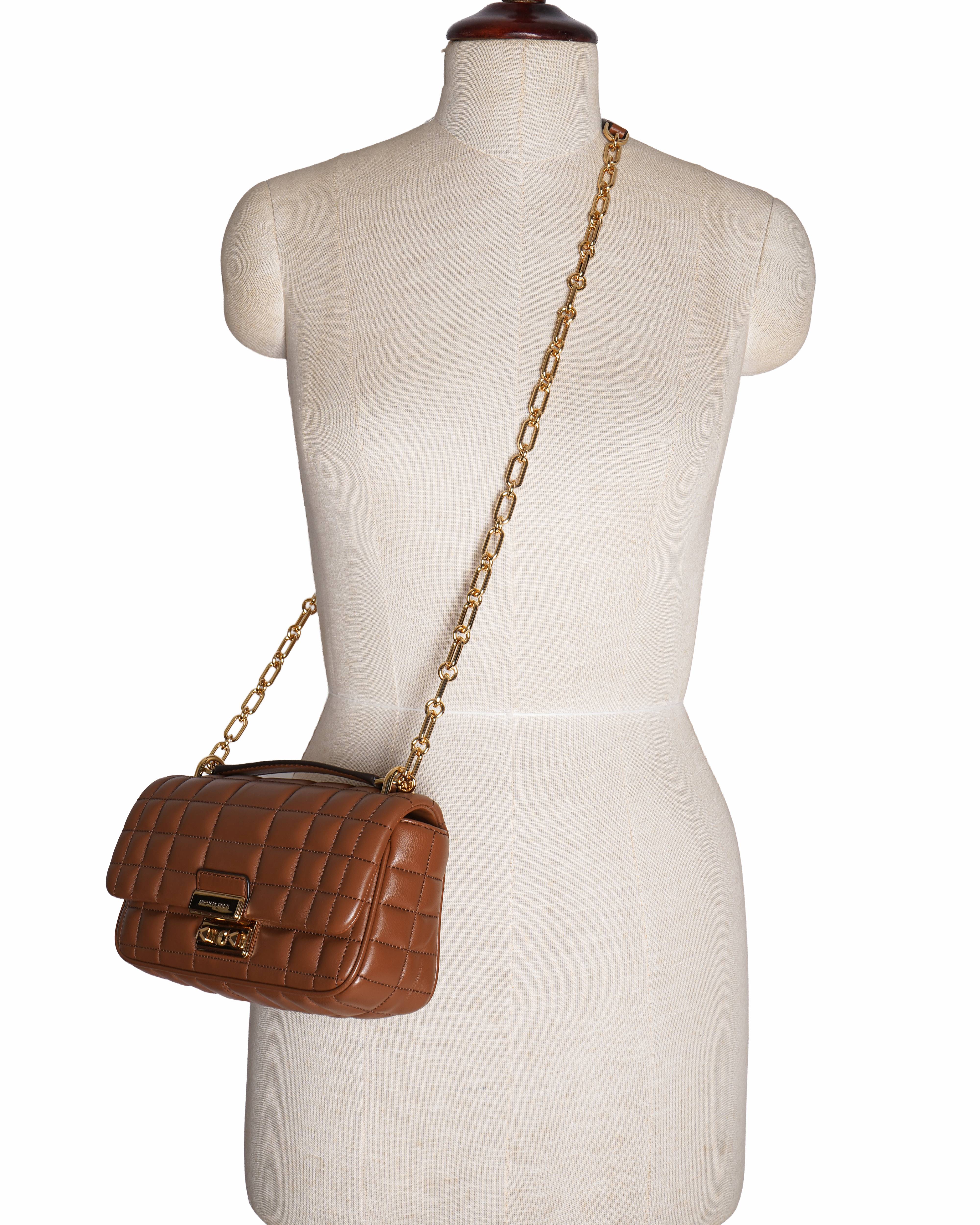 Michael Kors Quilted Shoulder Bag In Brown