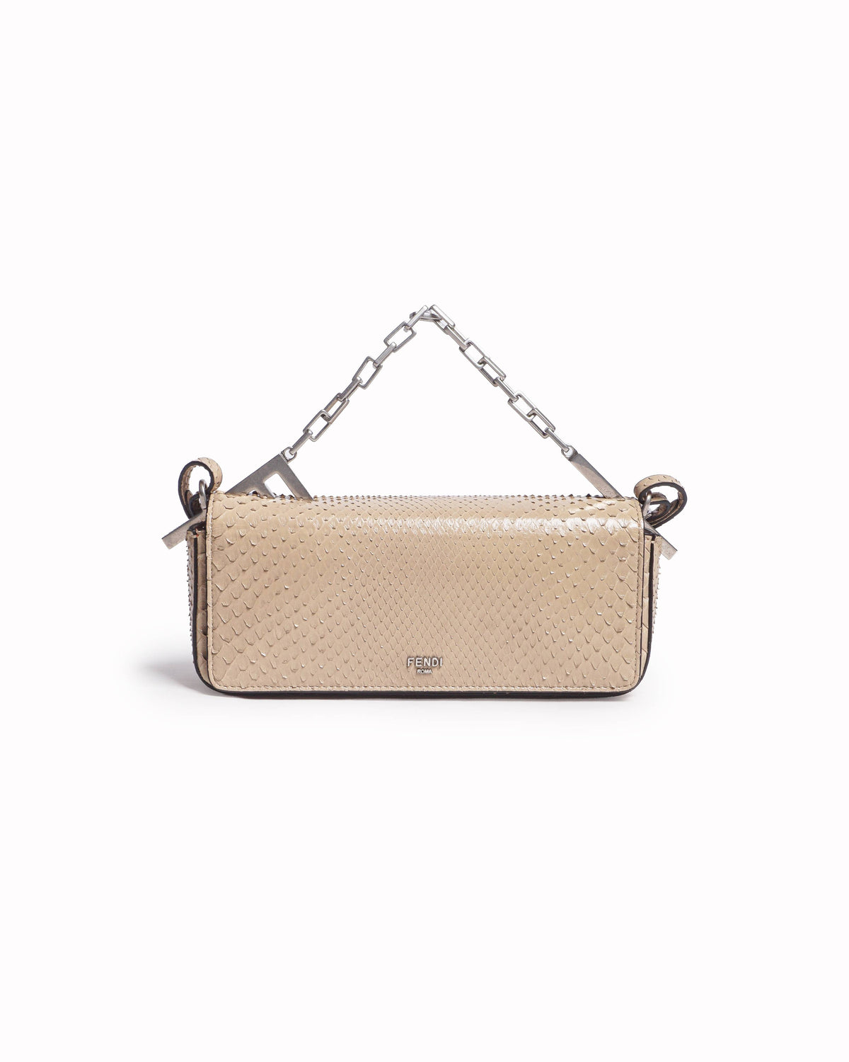 Fendi First Sight Pitone Panamera Beige Python Leather Shoulder Bag
