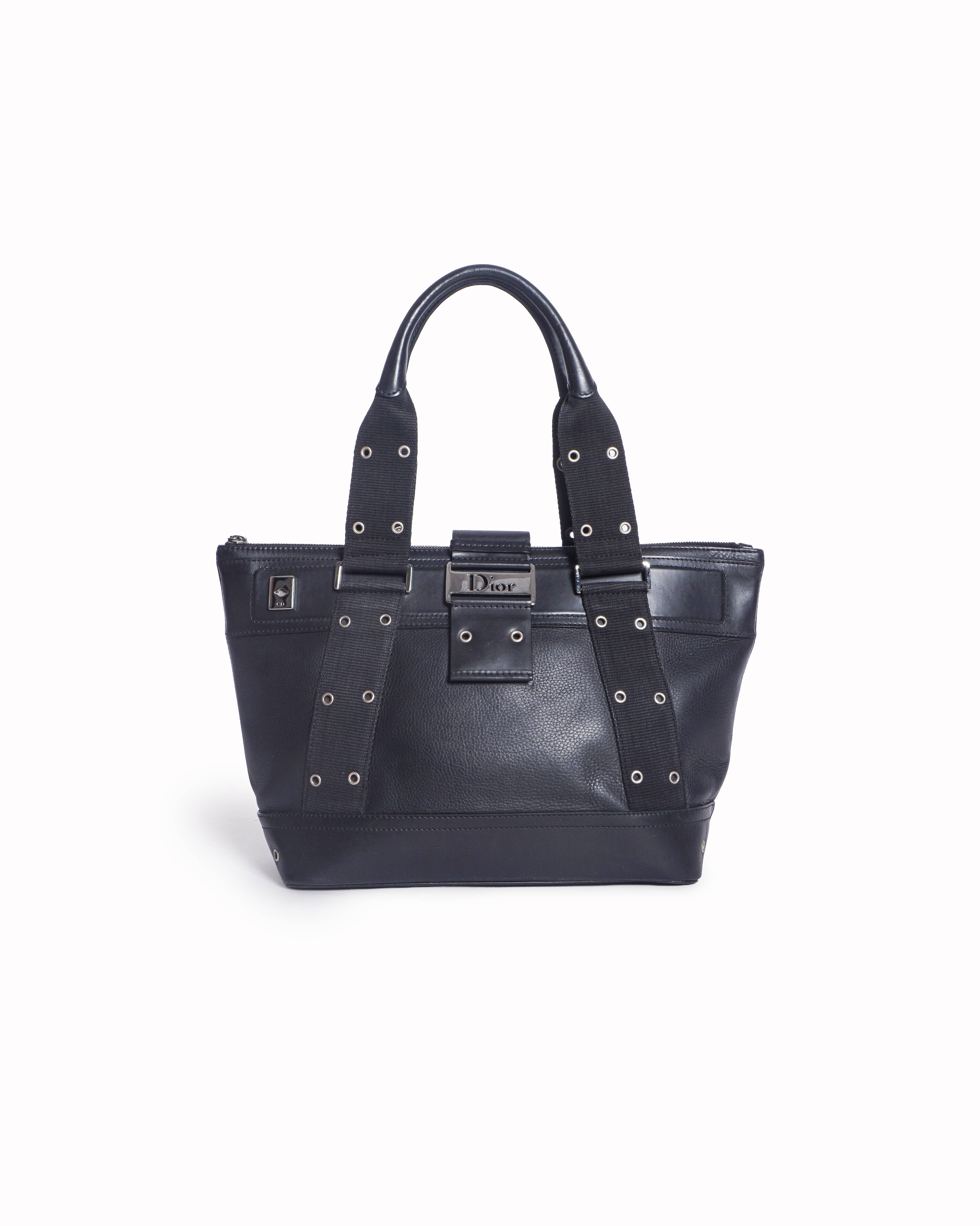 Christian Dior Black Trotter Street Chic Tote Bag