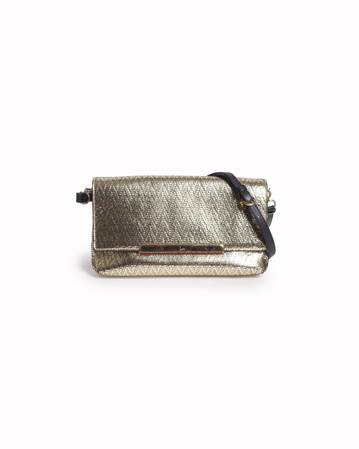 Christian Louboutin Metallic Embossed Leather Clutch