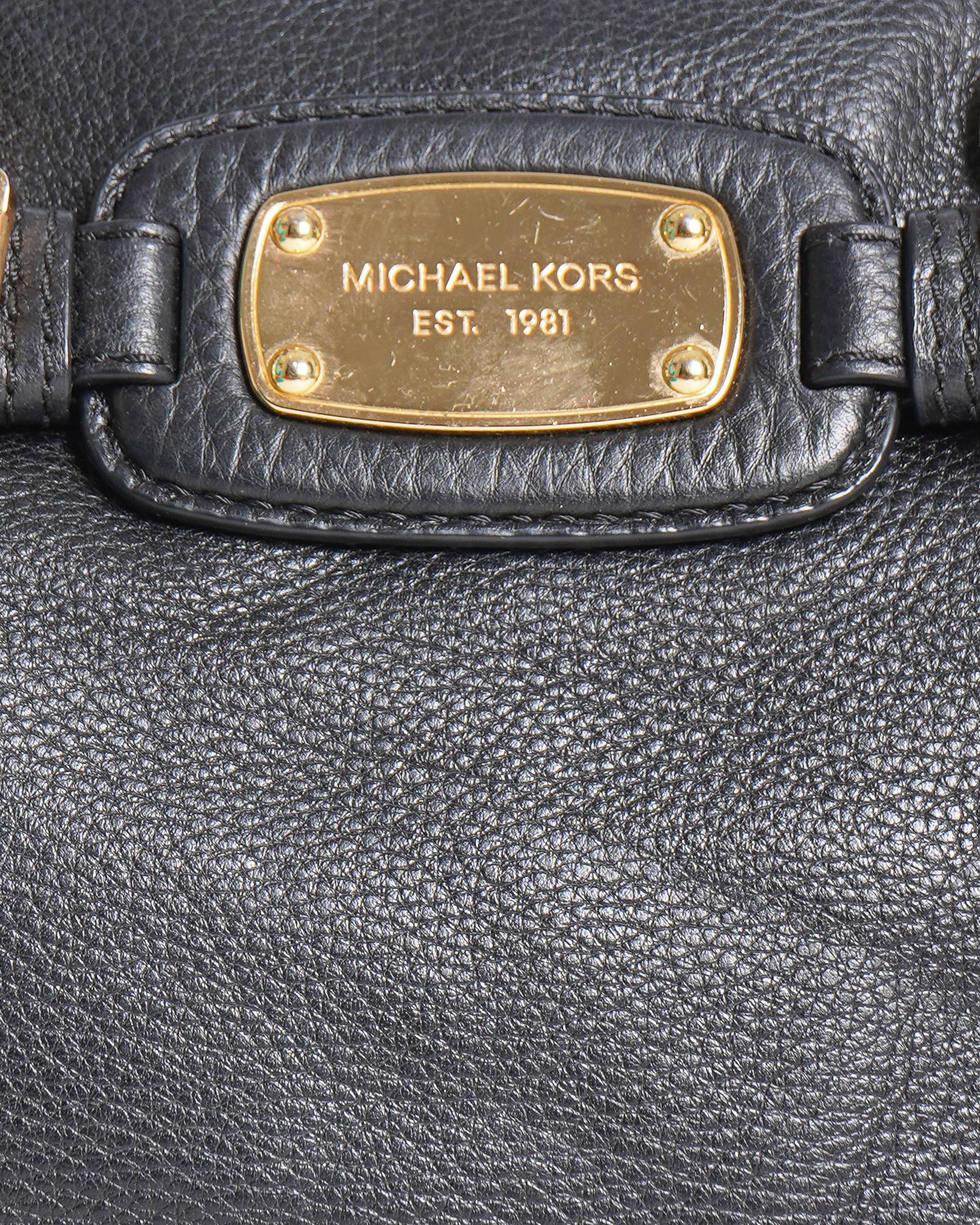 Michael Kors black leather handbag