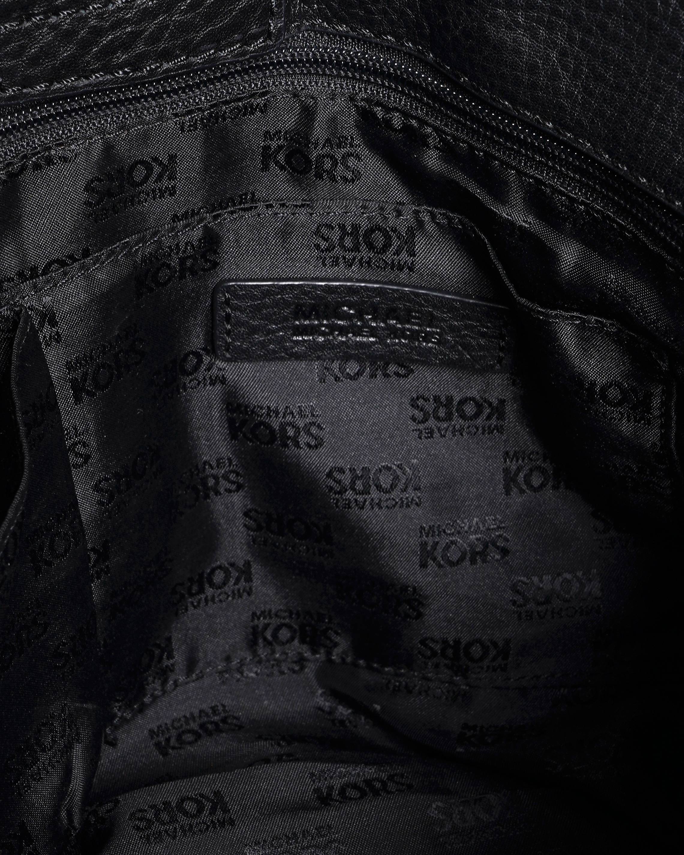 Michael Kors black leather handbag