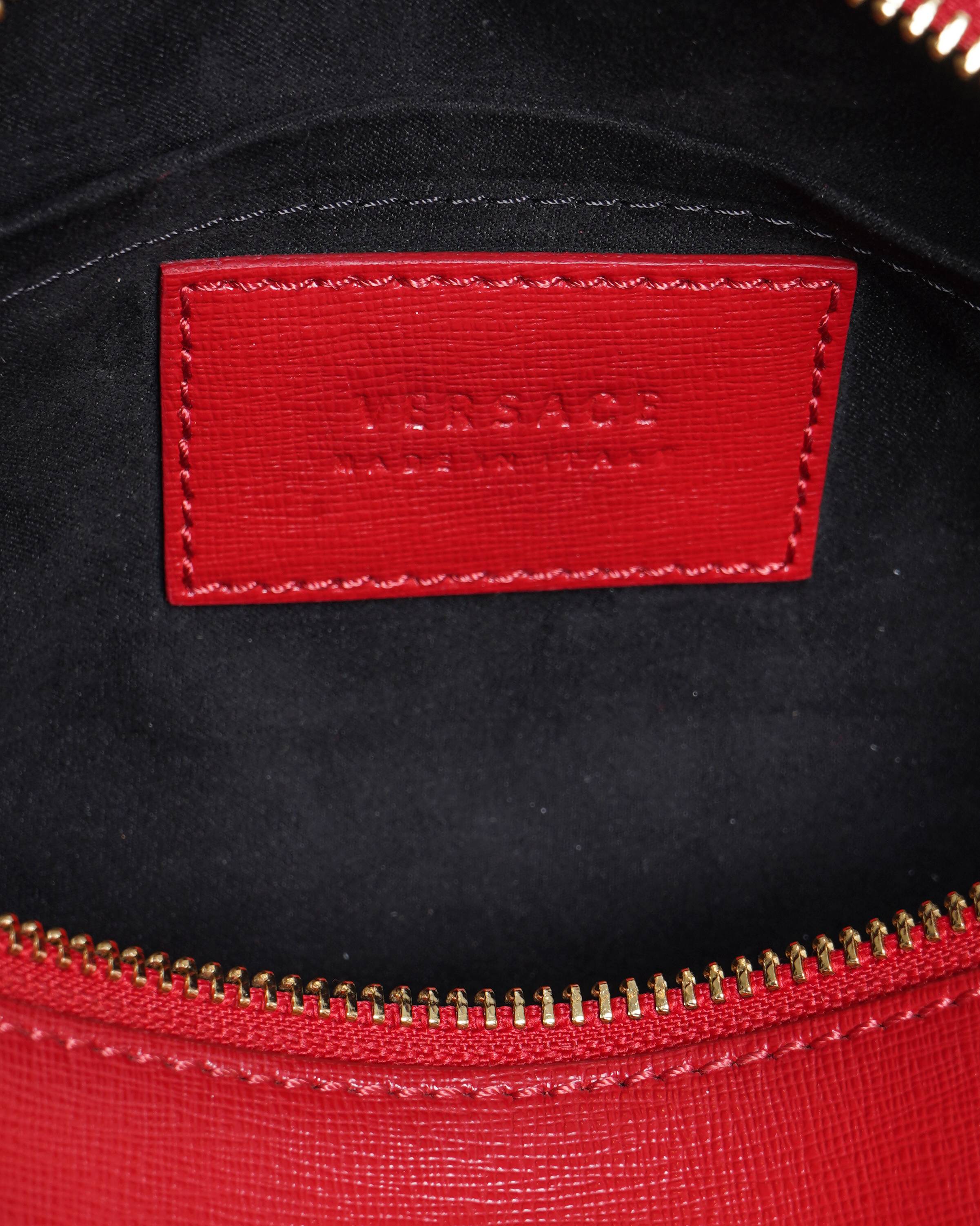 Versace medusa red palazzo bowling bag