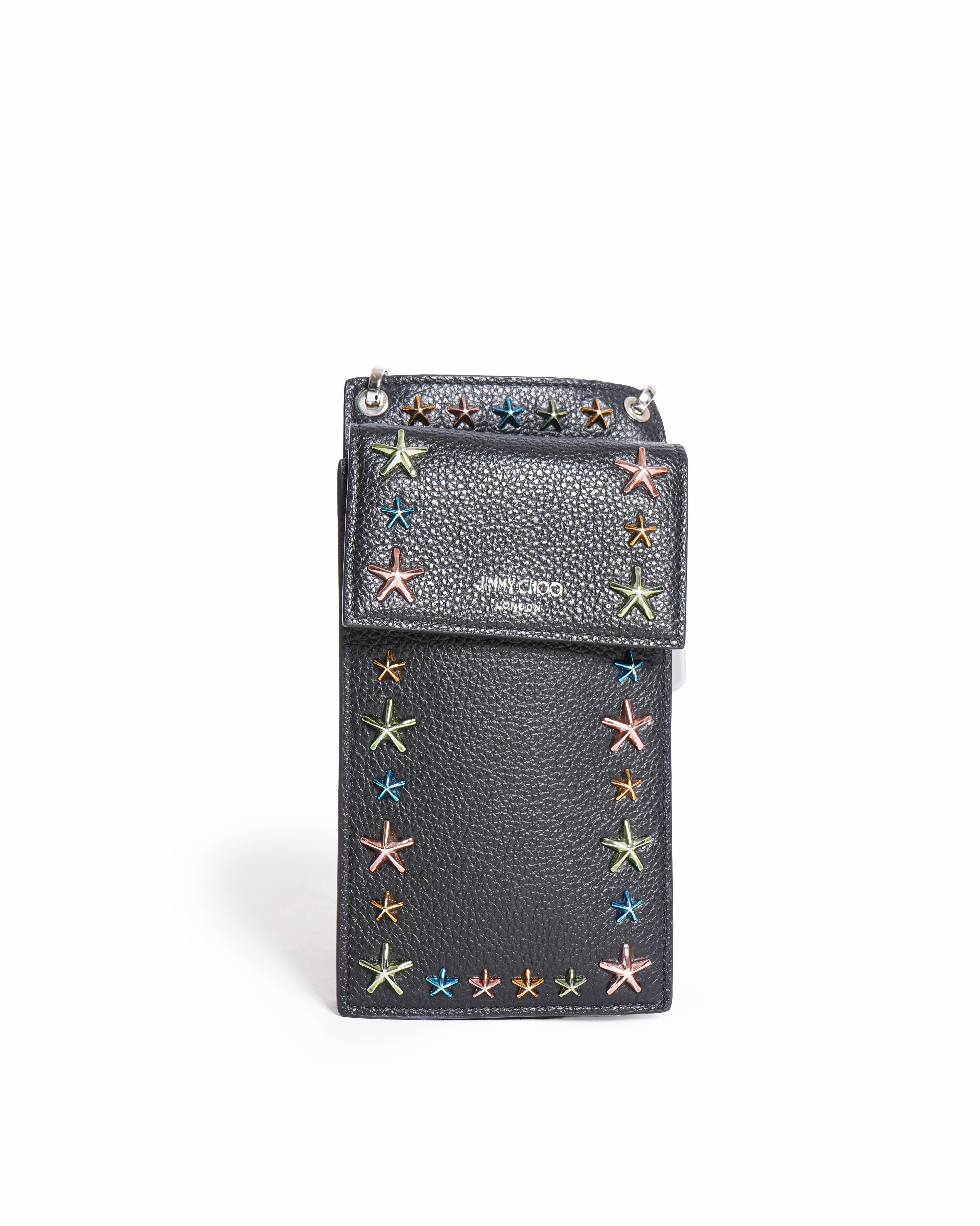 Jimmy Choo Black Pegasi Starfish Phone Crossbody