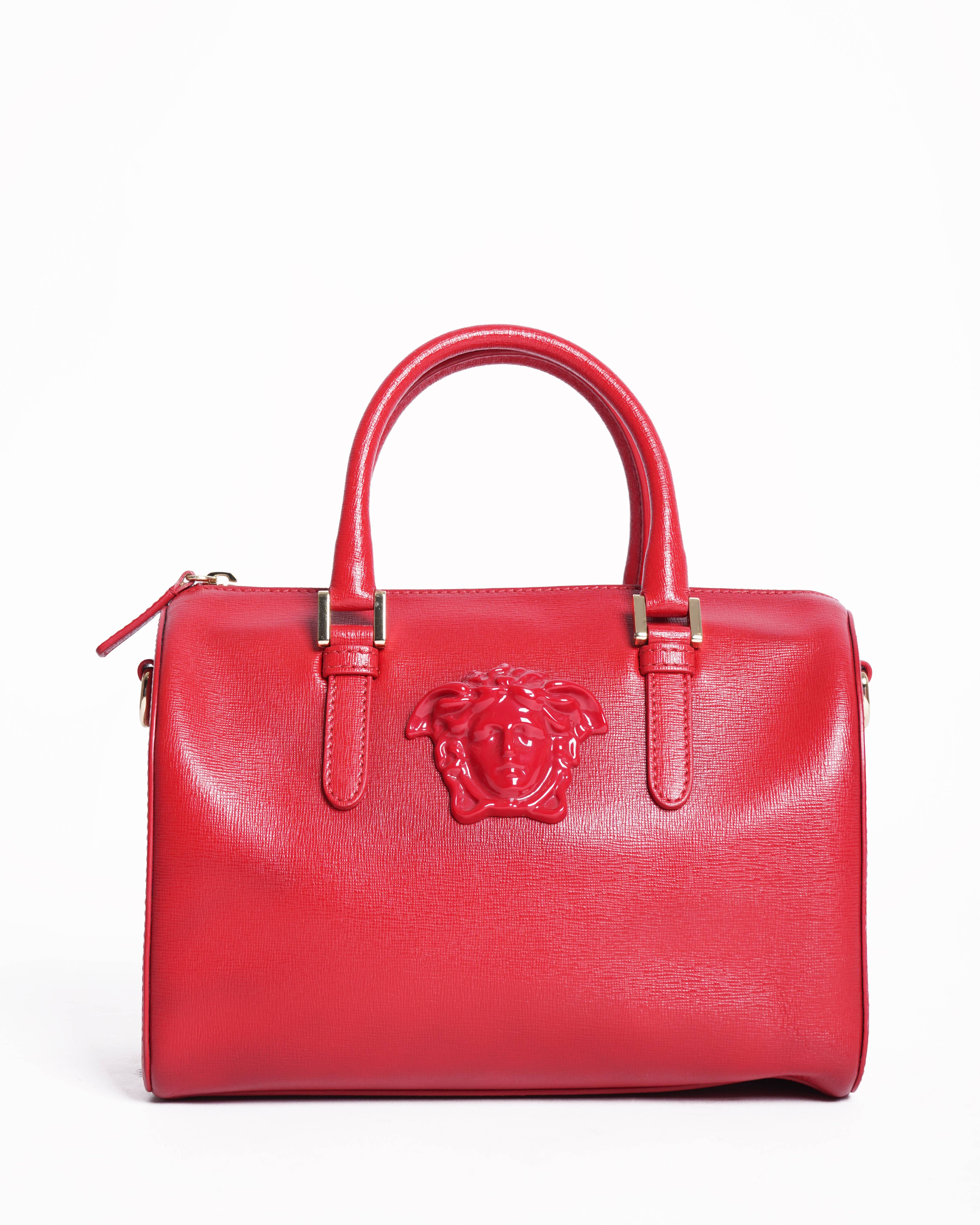 Versace medusa red palazzo bowling bag