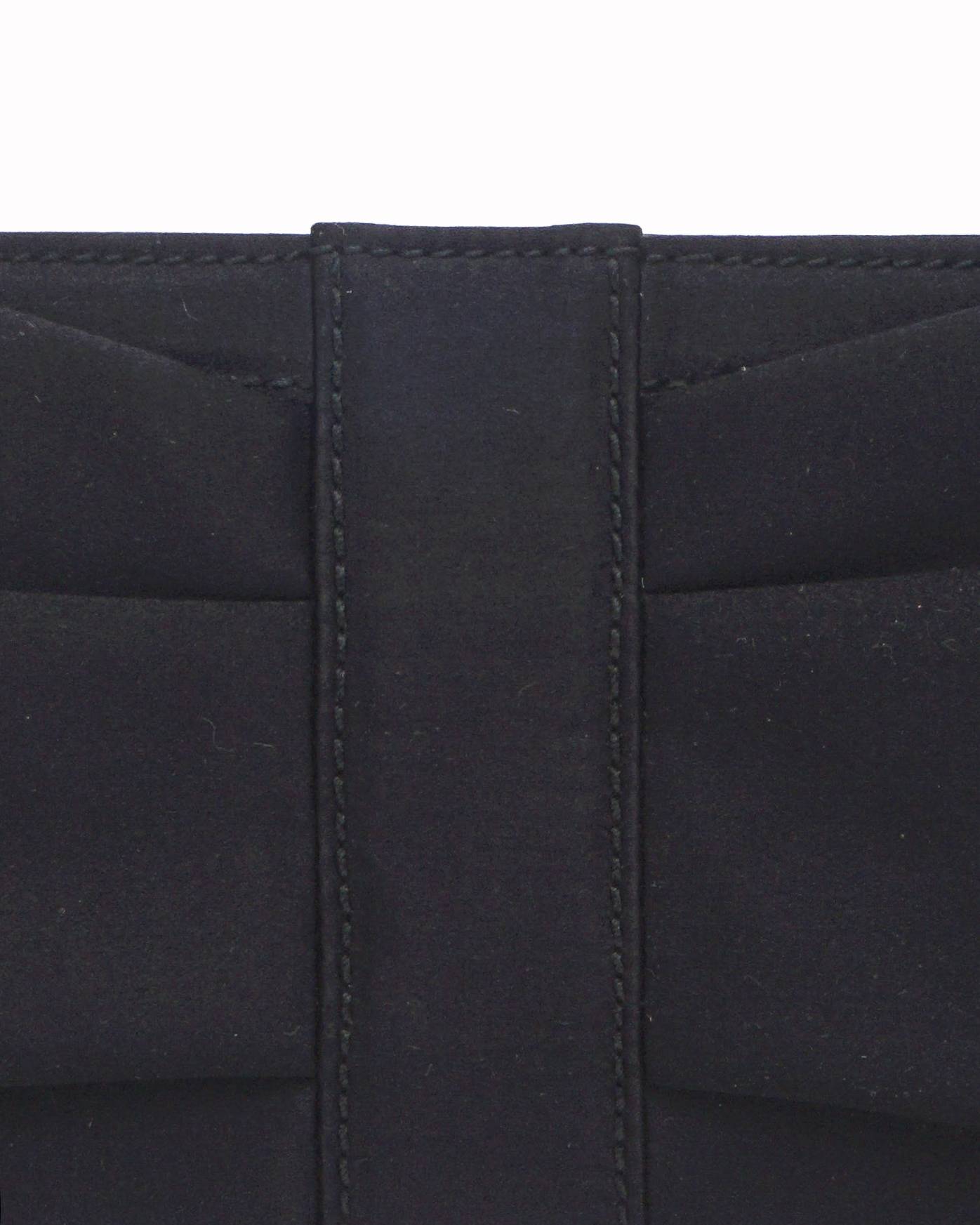 Salvatore Ferragamo Black Satin Gancini Evening Clutch Bag