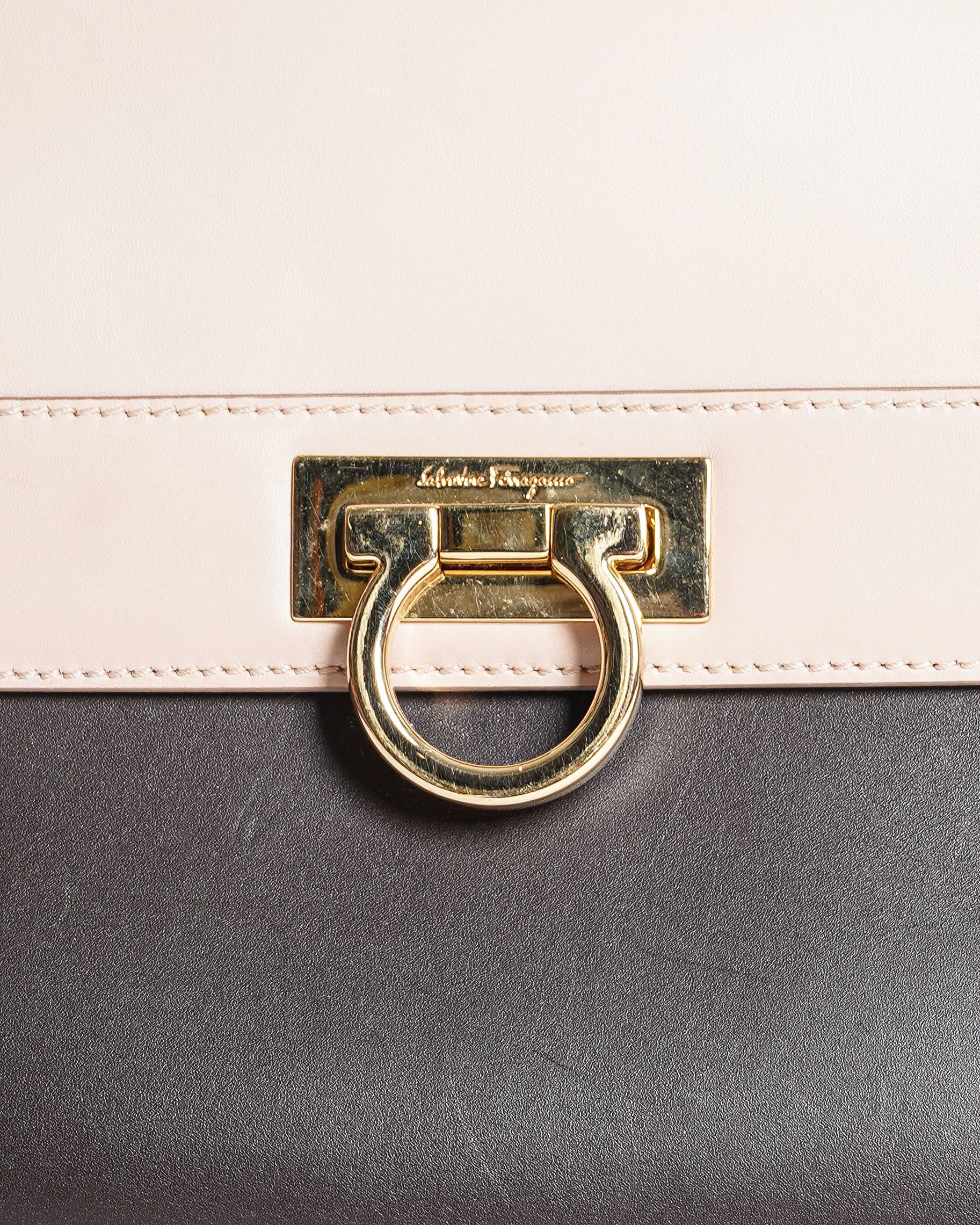 Salvatore ferragamo tri color medium sofia top handle bag