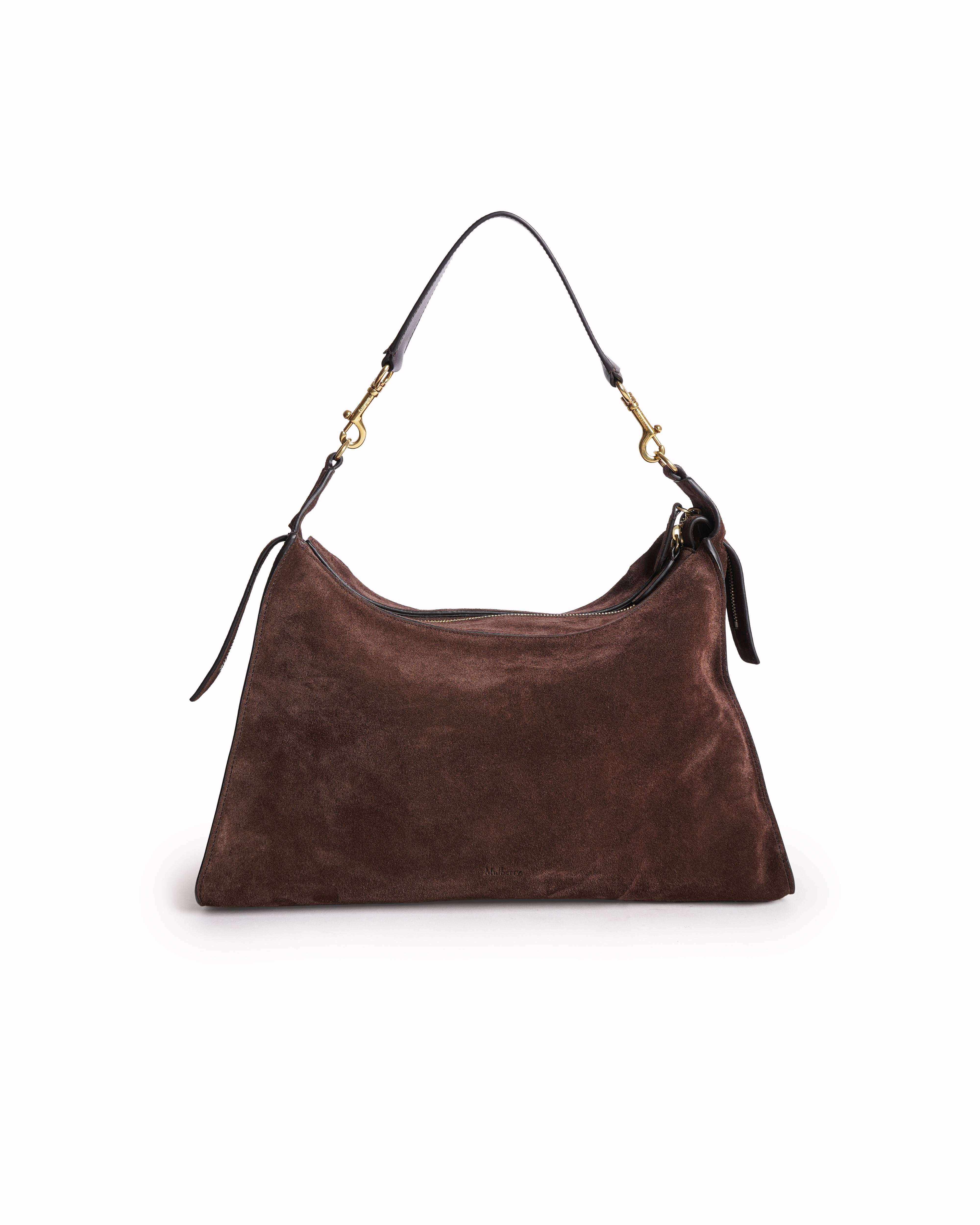 Mulberry Roxanne Shoulder Bag Chocolate Suede