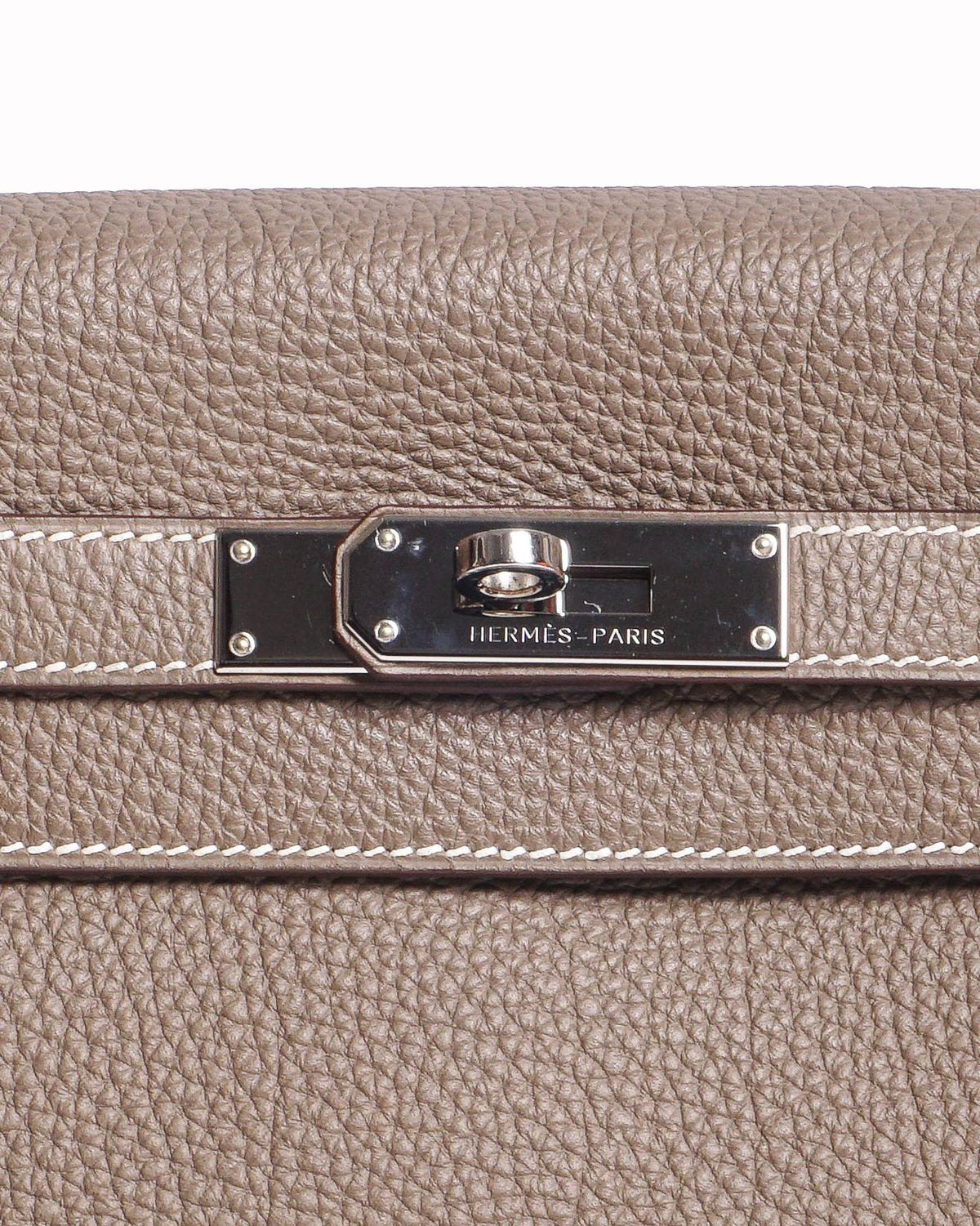 Hermès Kelly 28 Retourne Grey-Taupe Togo Leather With Palladium Hardware