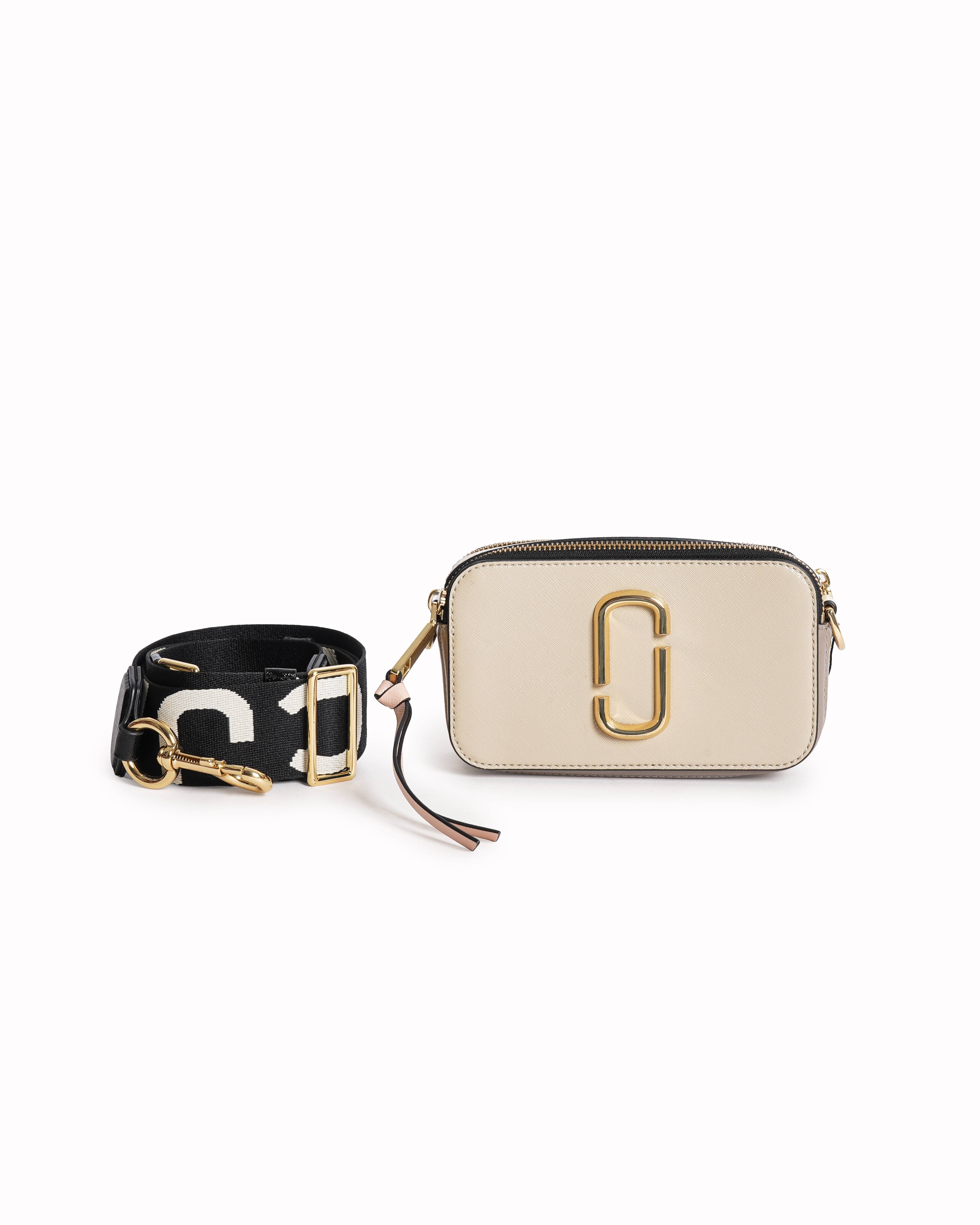 New The Marc Jacobs snapshot crossbody bag in beige