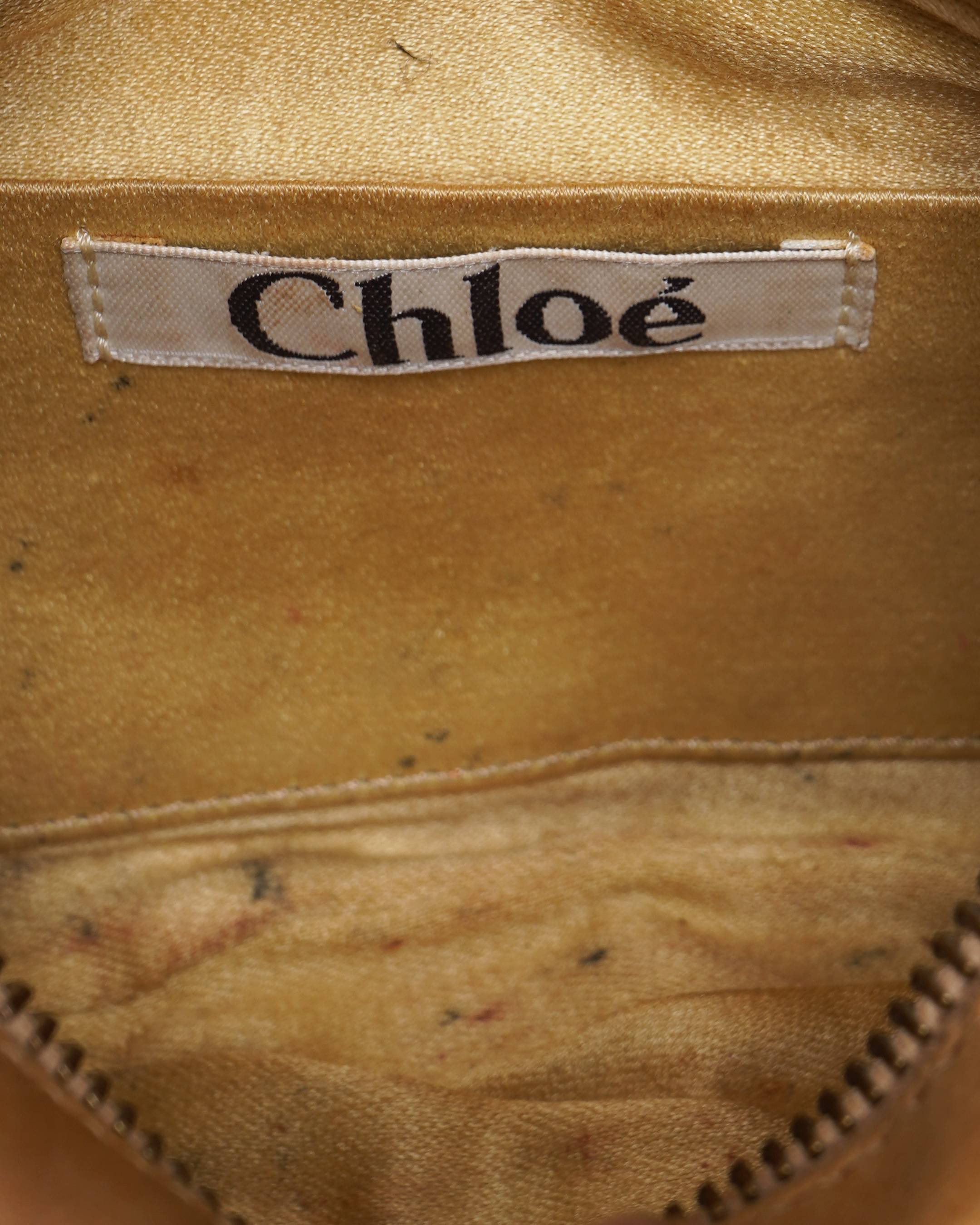 Chloé beige beaded bracelet bag