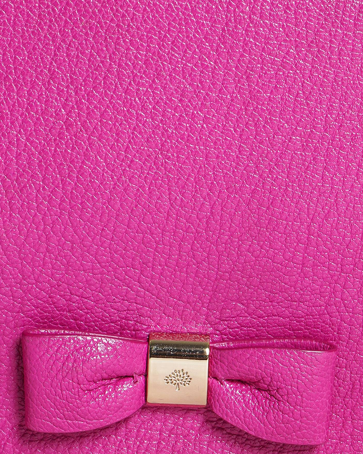 Mulberry bow small pouch in Pink