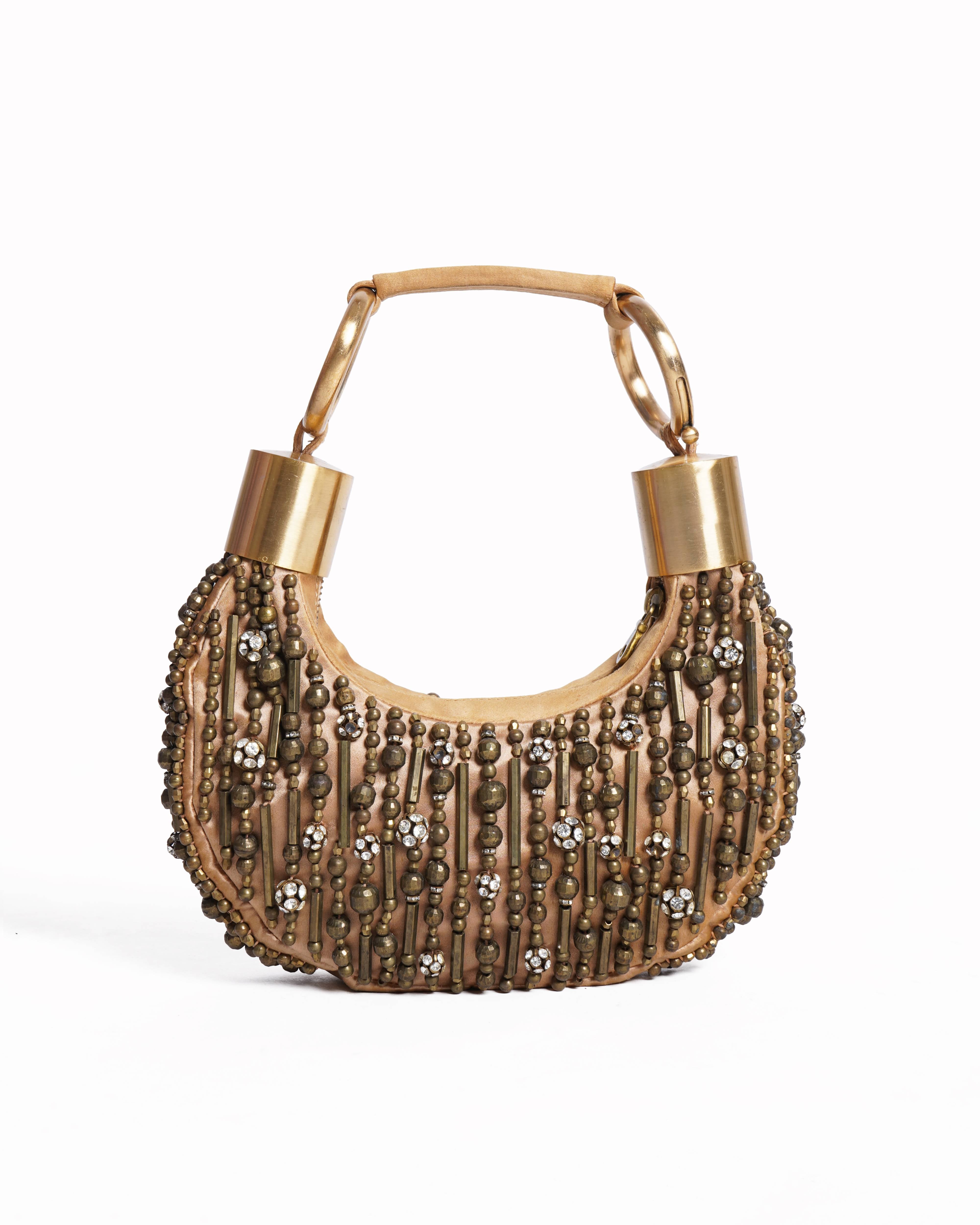 Chloé beige beaded bracelet bag