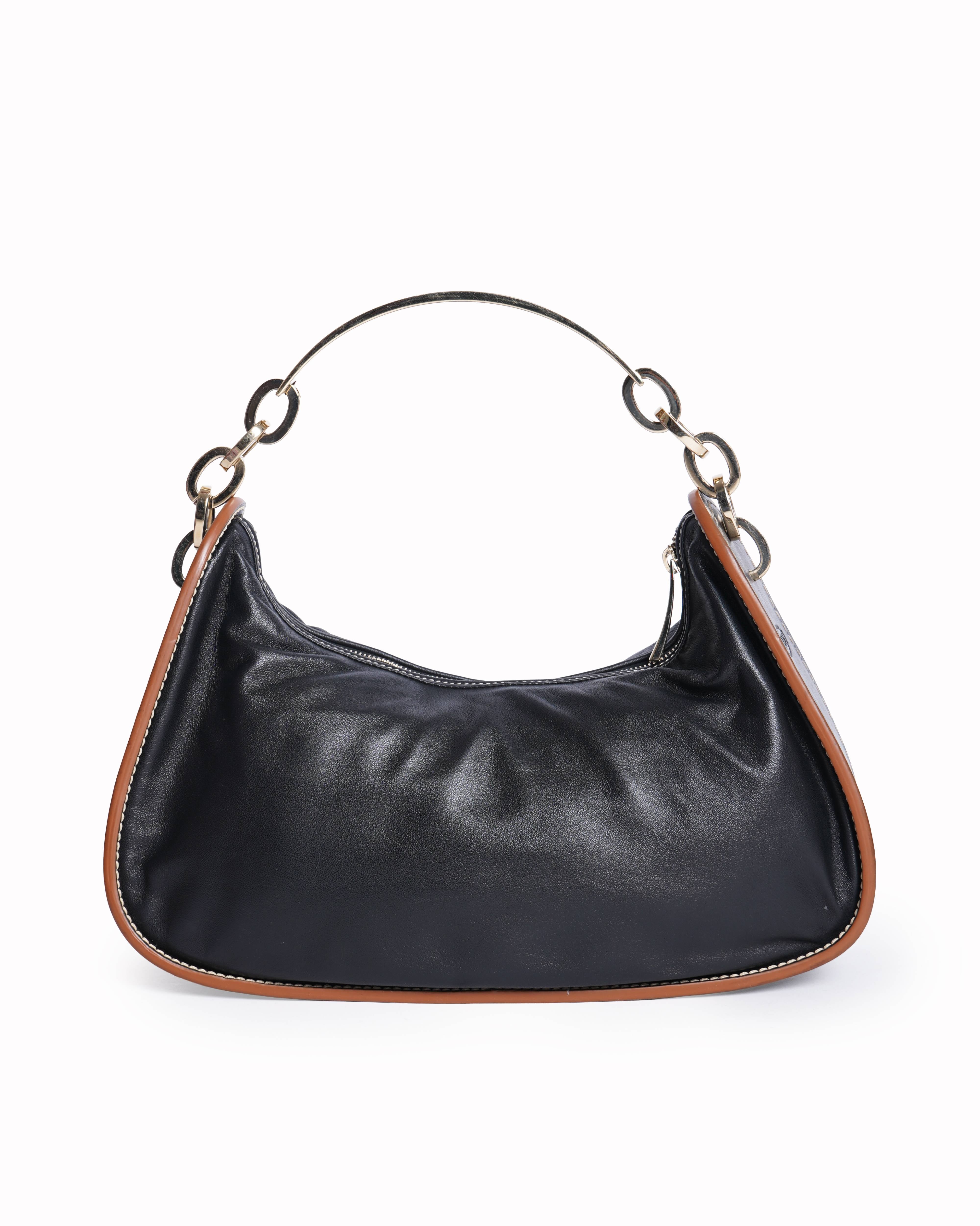 Tod's leather hobo bag in brown/black