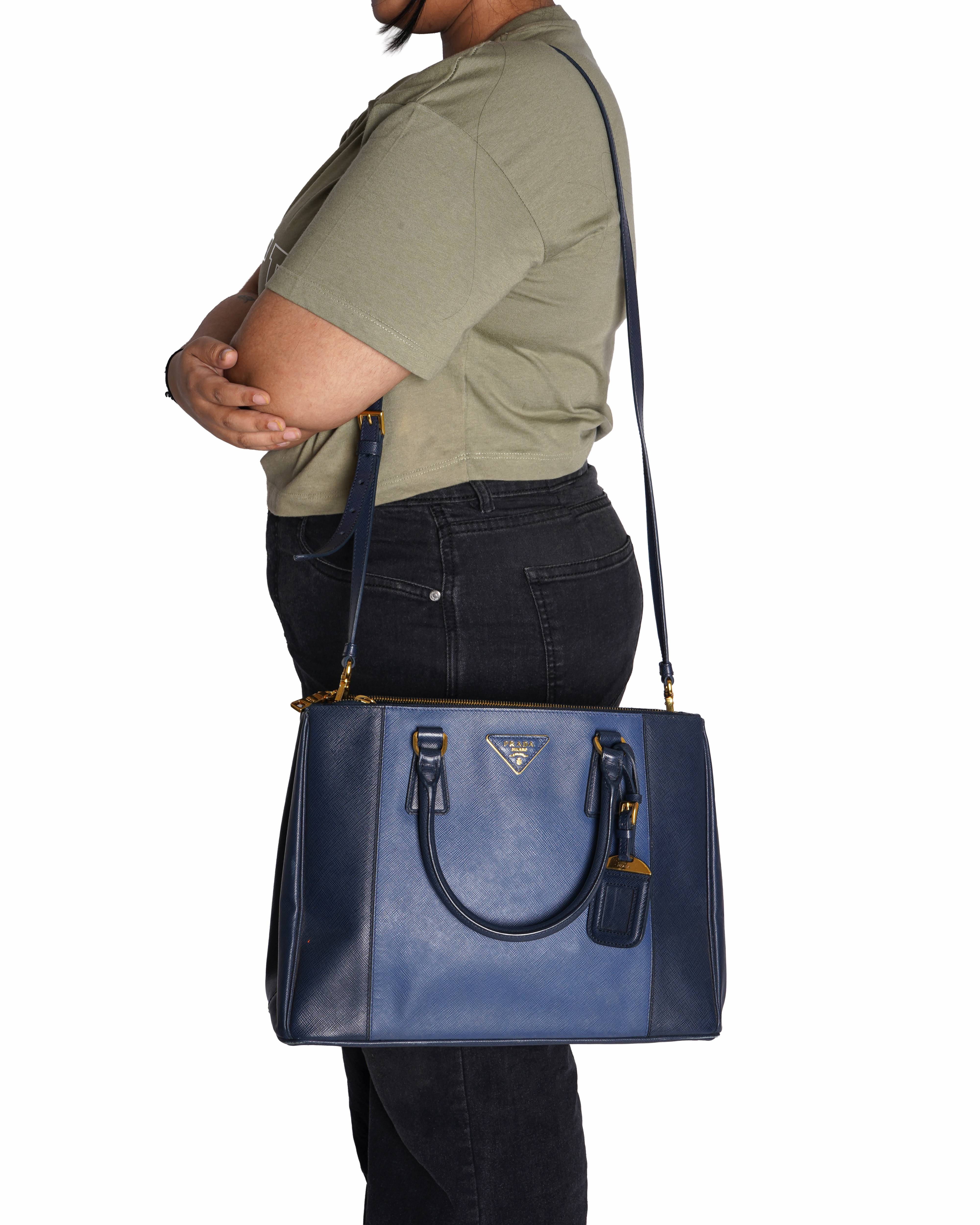Prada
Blue Saffiano Leather Lux Tote