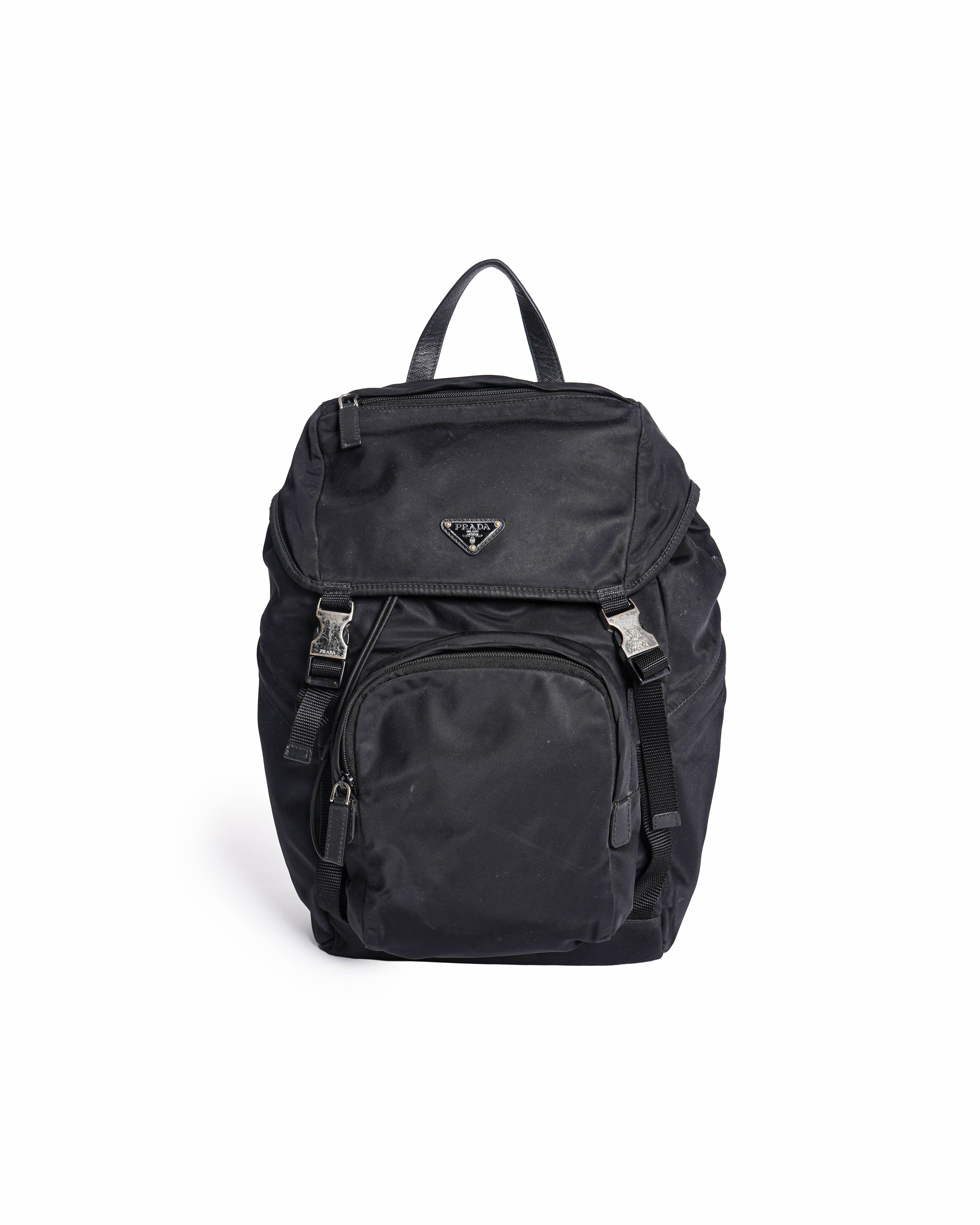 Prada Black Nylon Backpack