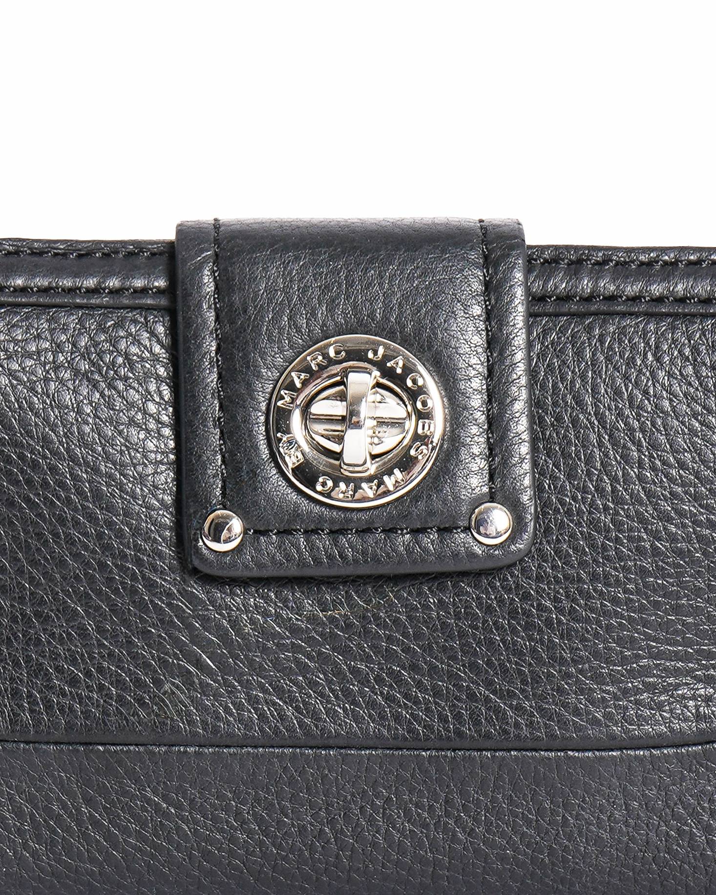 Marc Jacobs Black Leather Long wallet