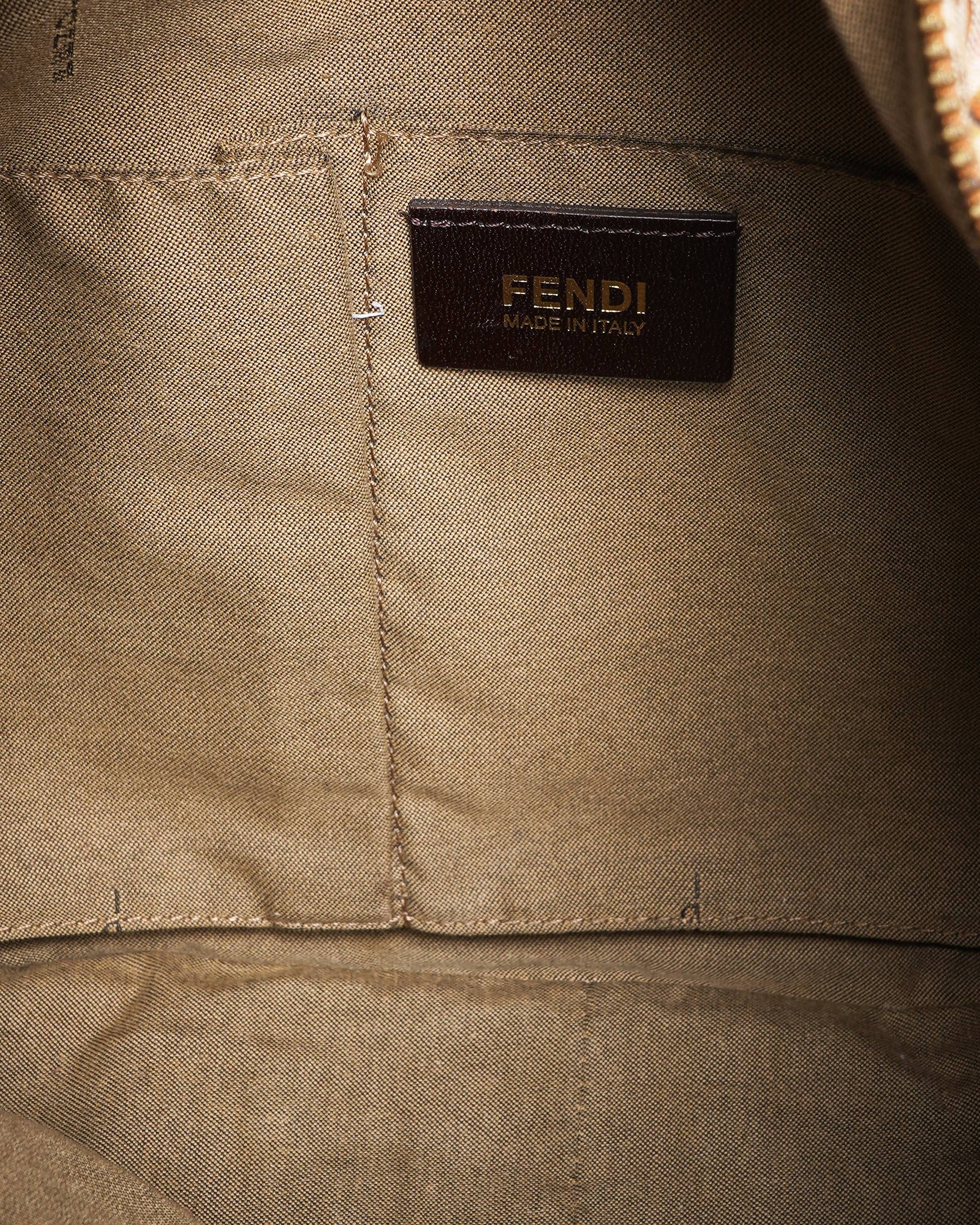 Fendi Zucca Print Drawstring Tote