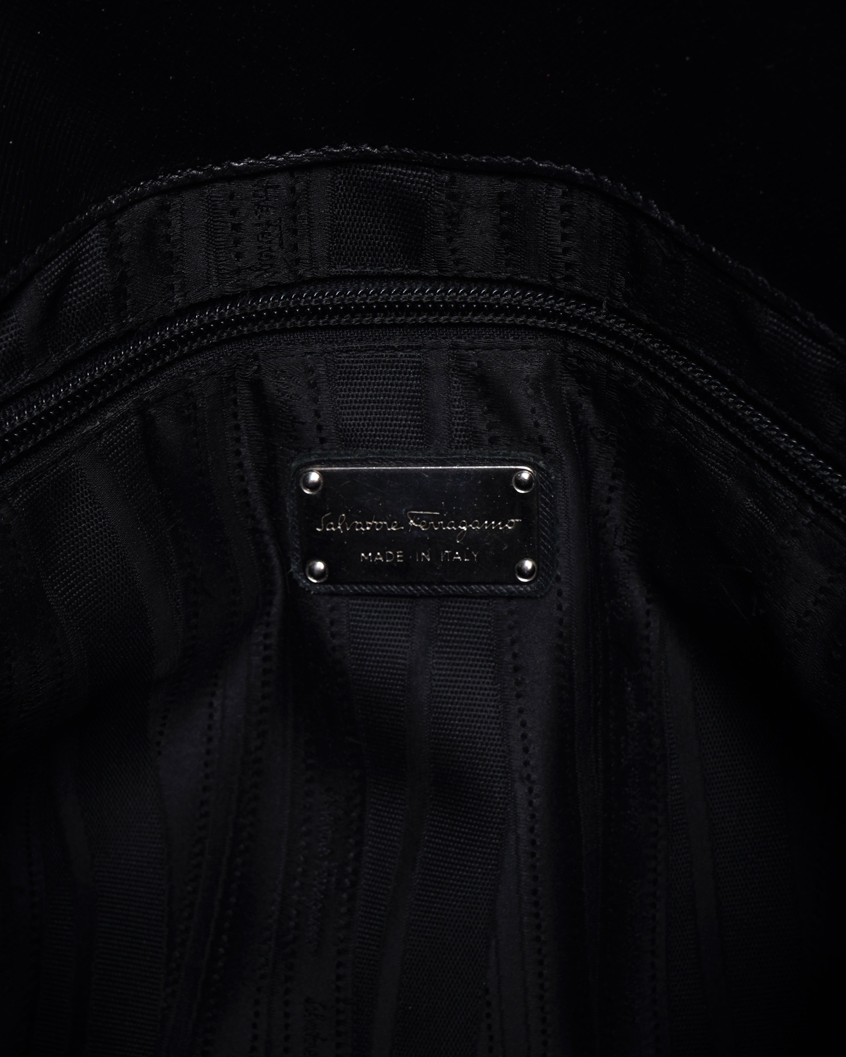 Salvatore Ferragamo Double Gancio Leather Handbag