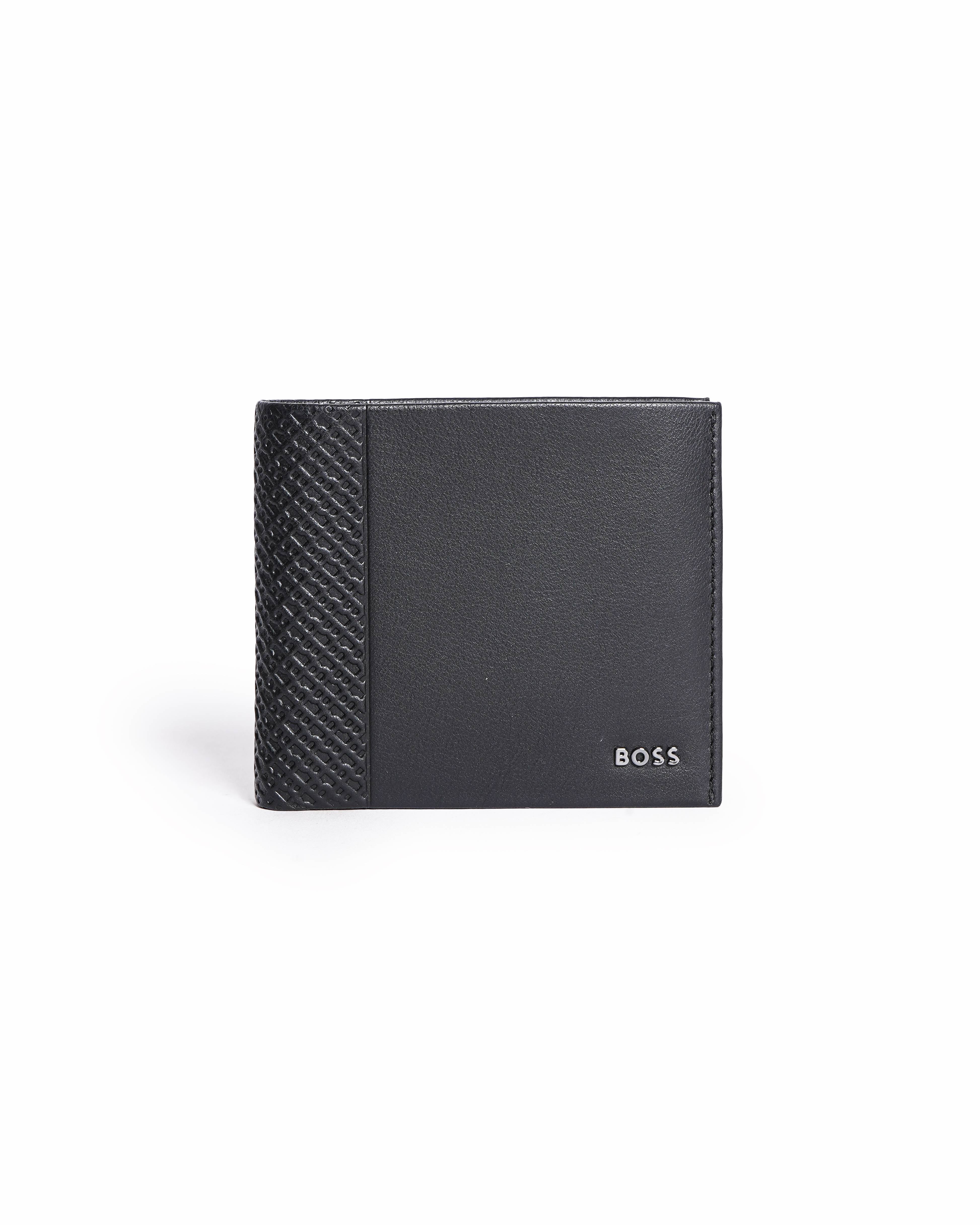 Boss Black Crosstown Dual-Texture Leather Bifold Wallet