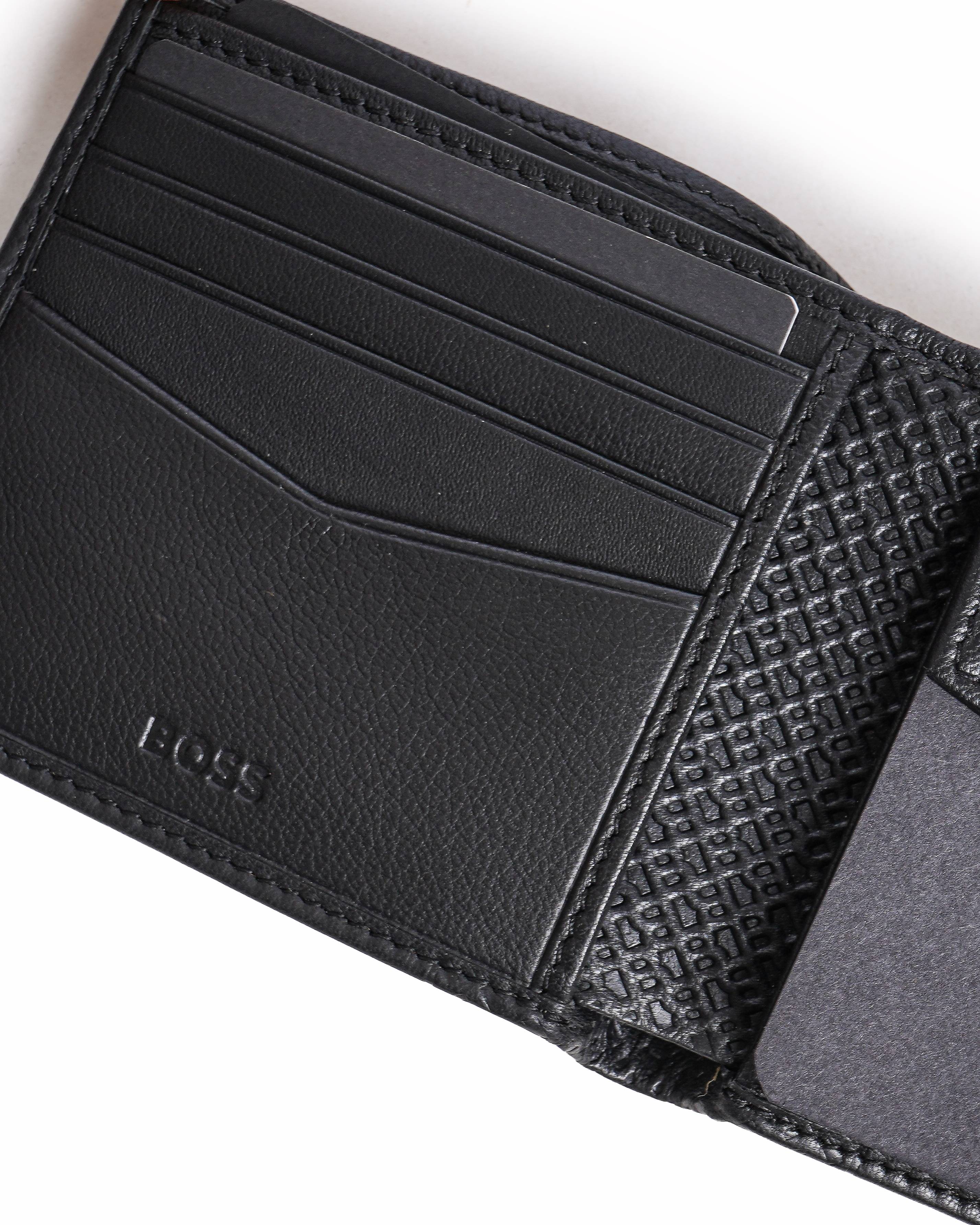Boss Black Crosstown Dual-Texture Leather Bifold Wallet