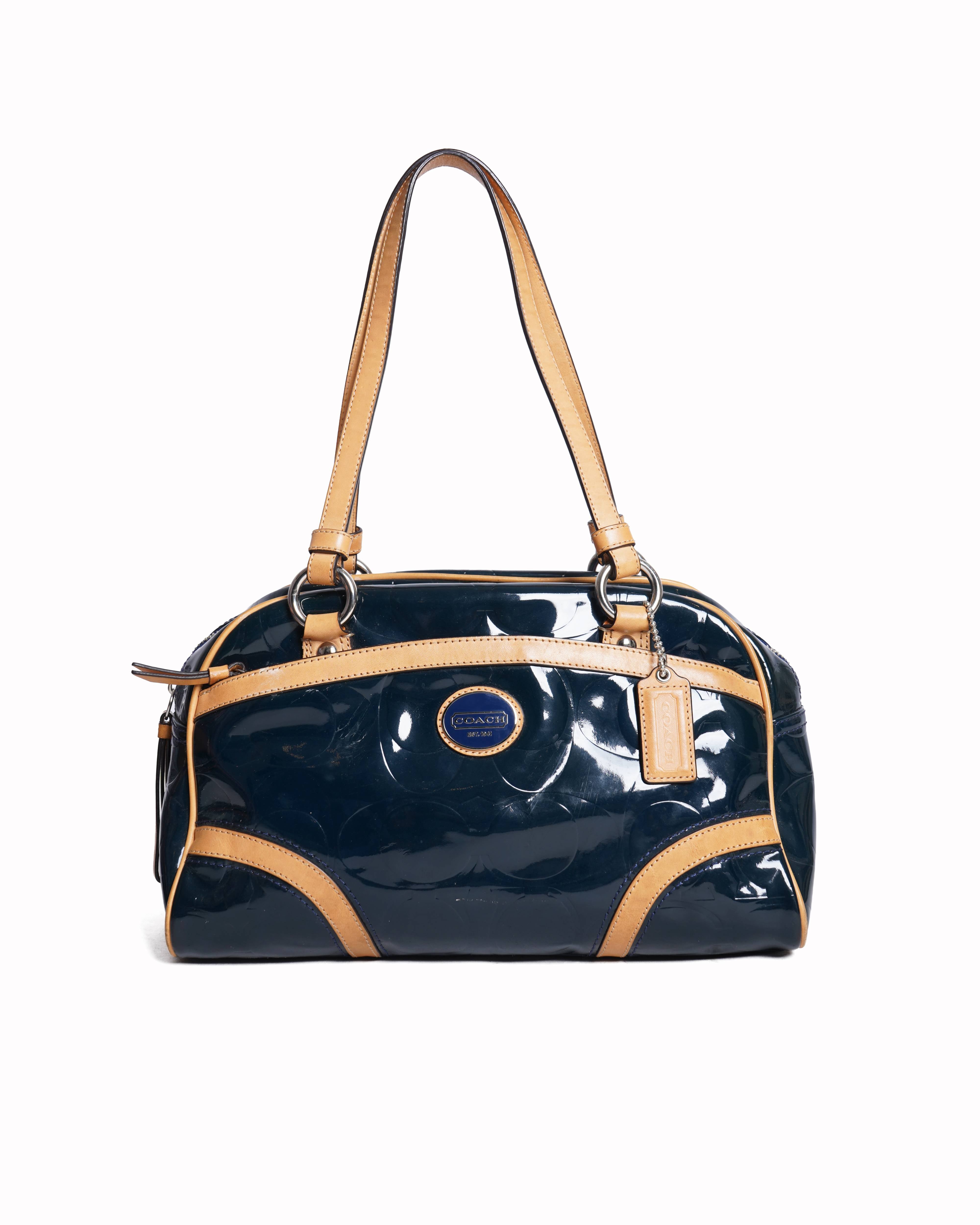 Coach Peyton Embossed Patent Leather Satchel Bag