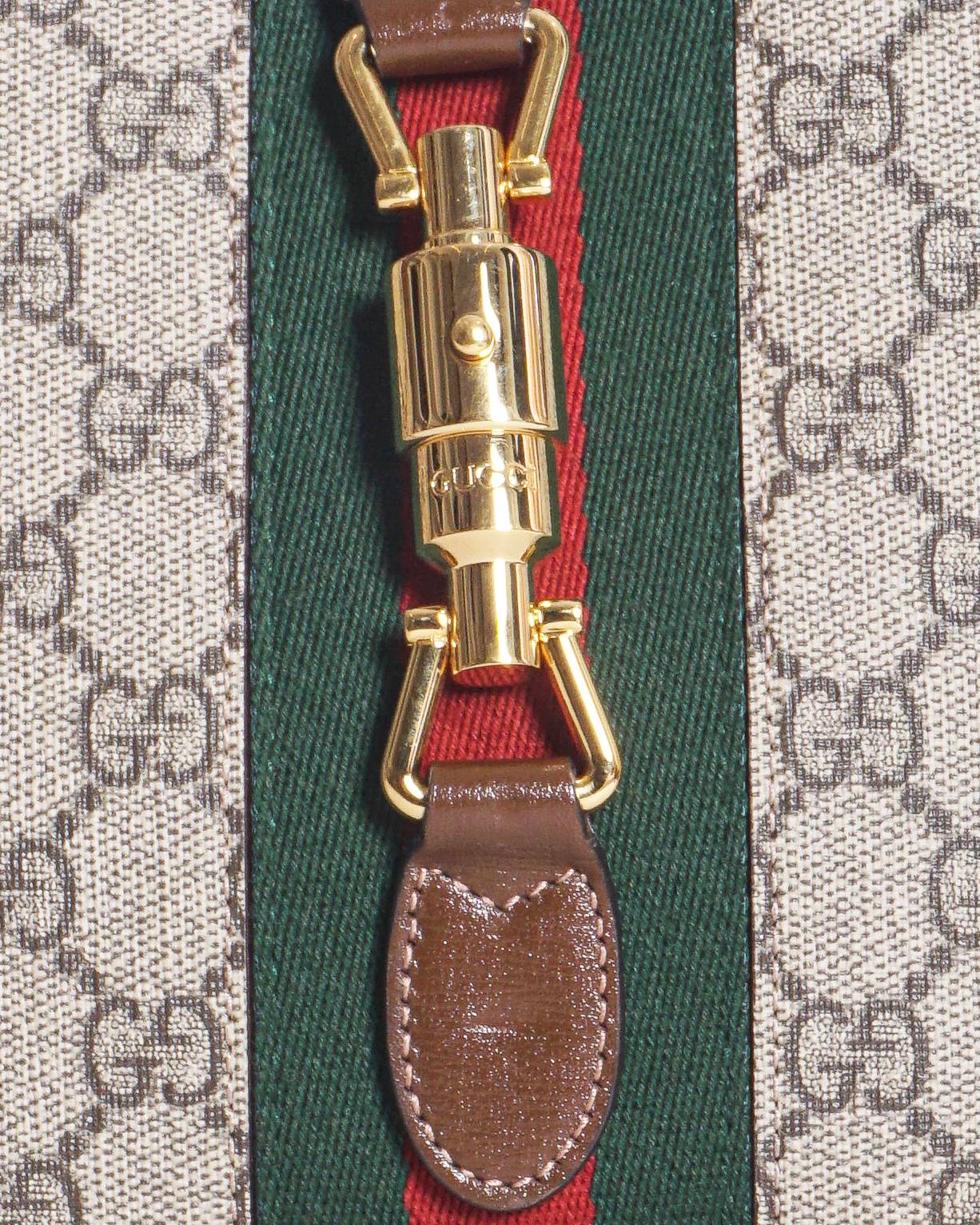 Gucci Jackie GG Supreme Canvas Web Stripe Top Handle Bag