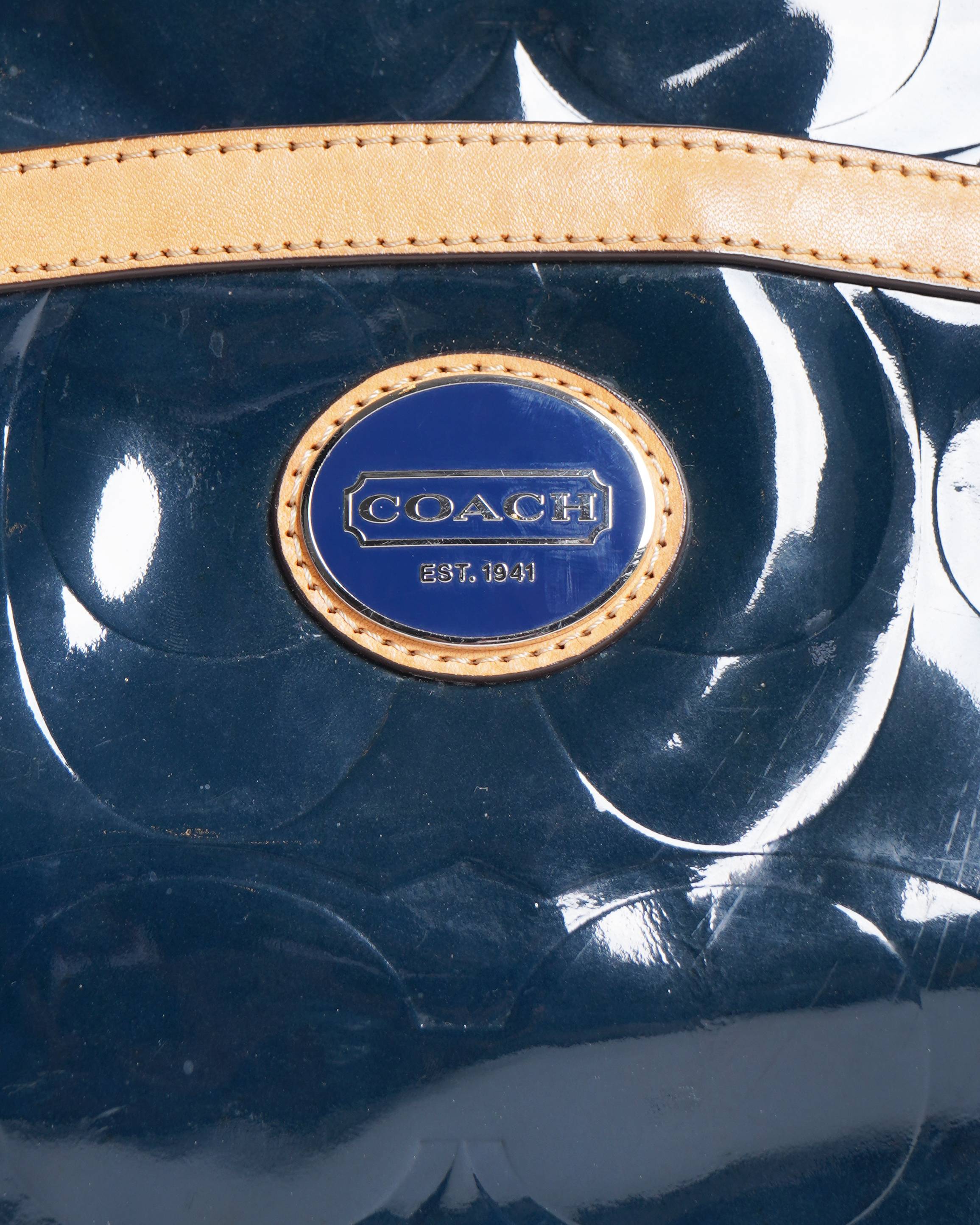 Coach Peyton Embossed Patent Leather Satchel Bag