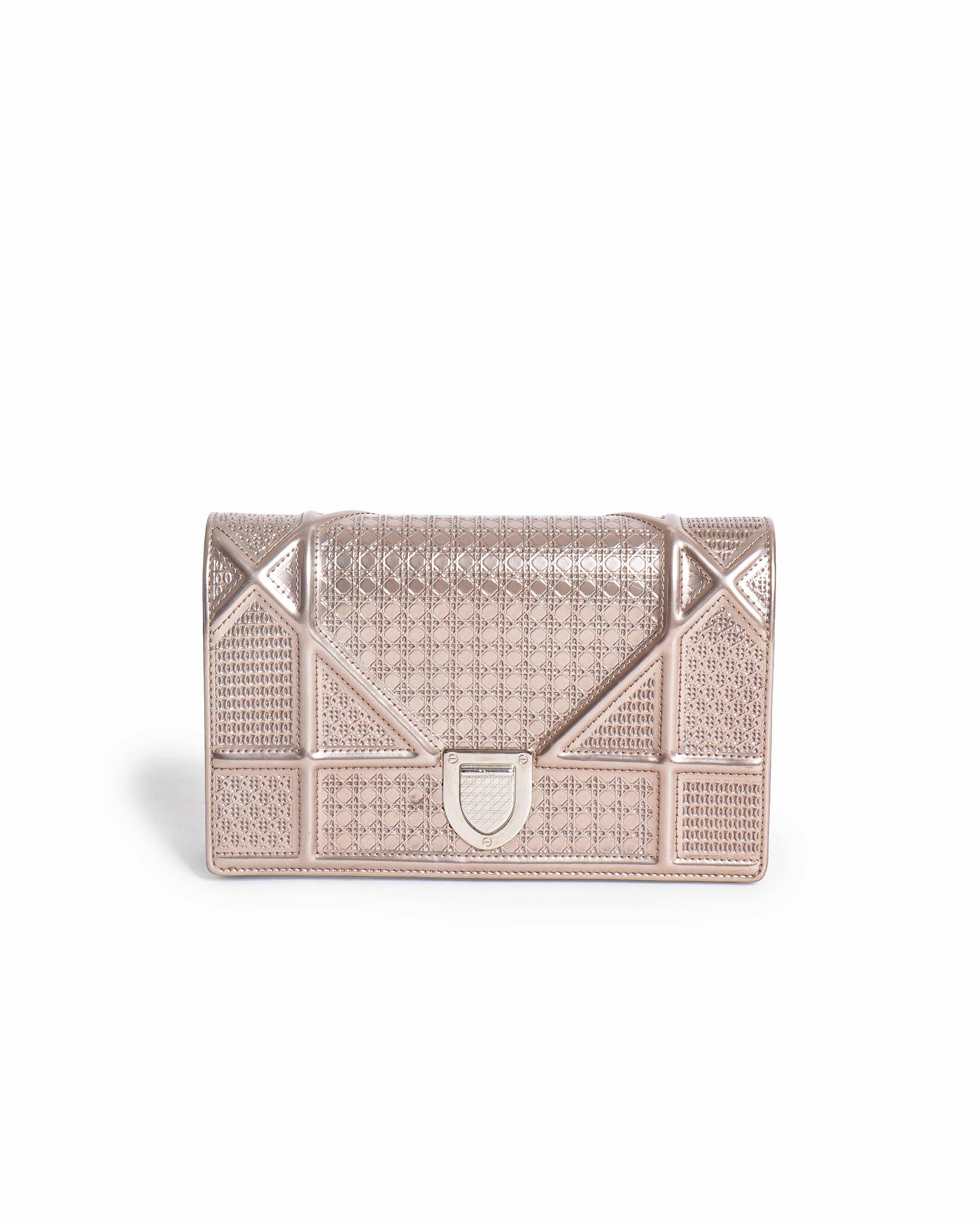 Chriatian Dior Small Leather Diorama Shoulder Bag