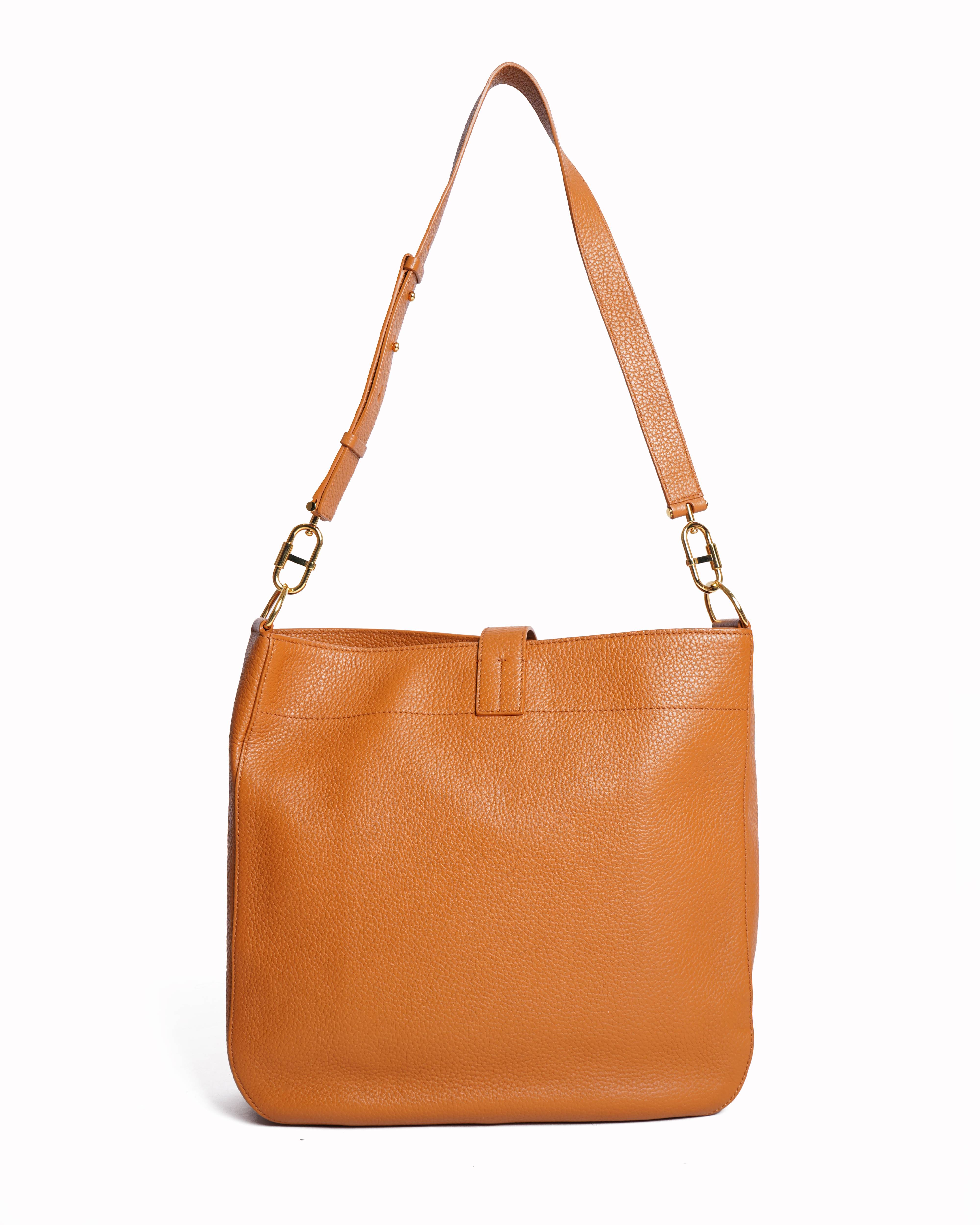 Tom Ford Tara Hobo Leather Bag Brown