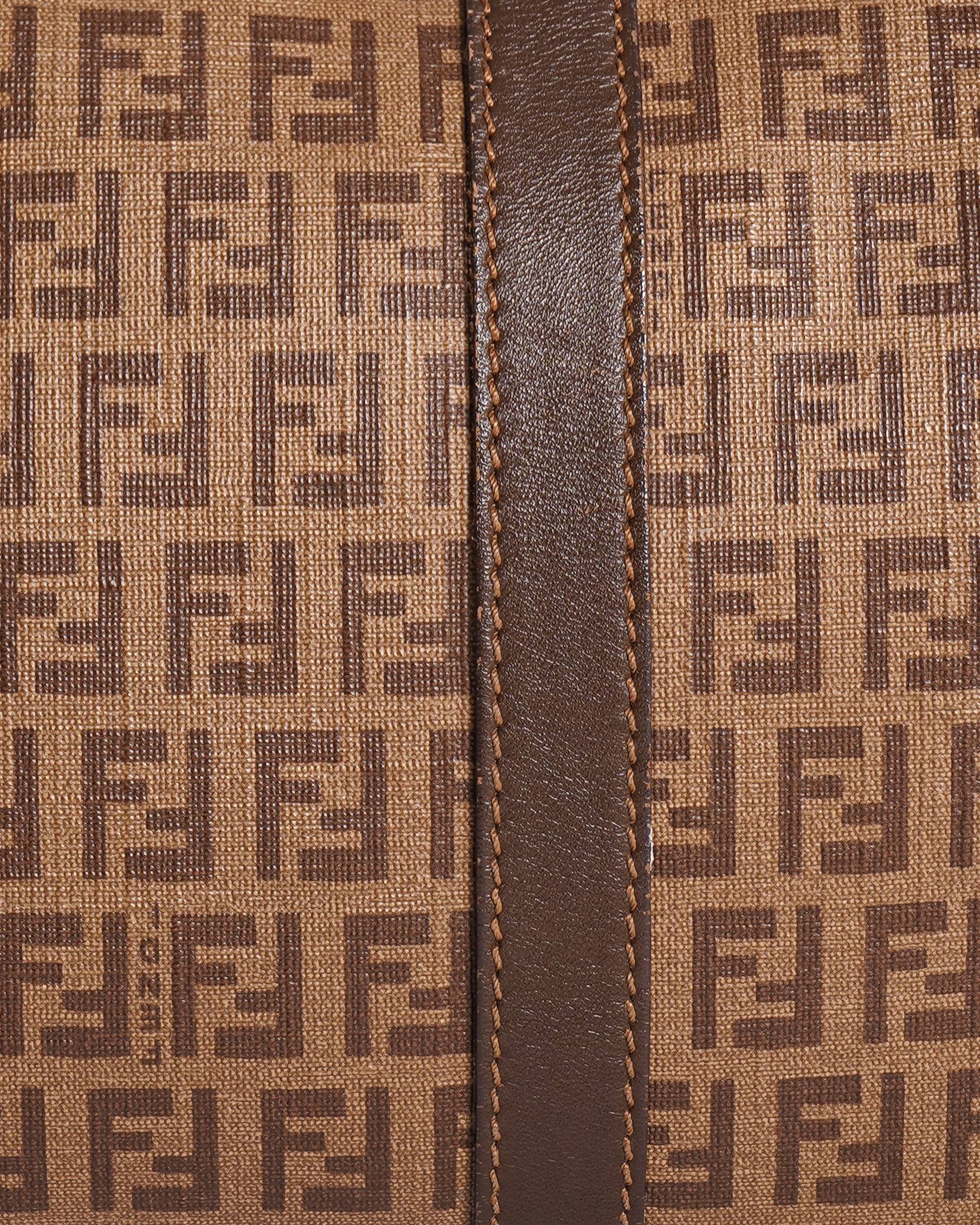 Fendi coated canvas bauletto handbag