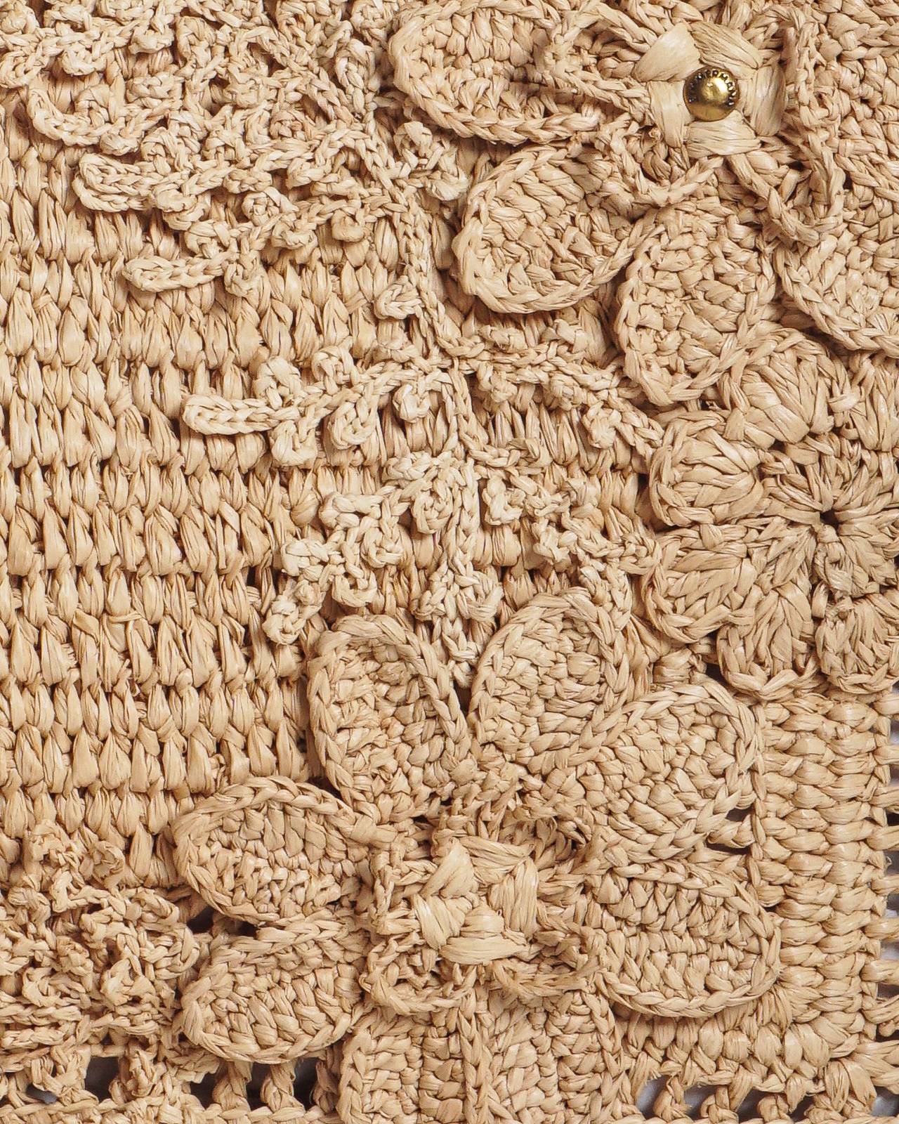 Zimmermann Floral Appliqué Natural Raffia Tote