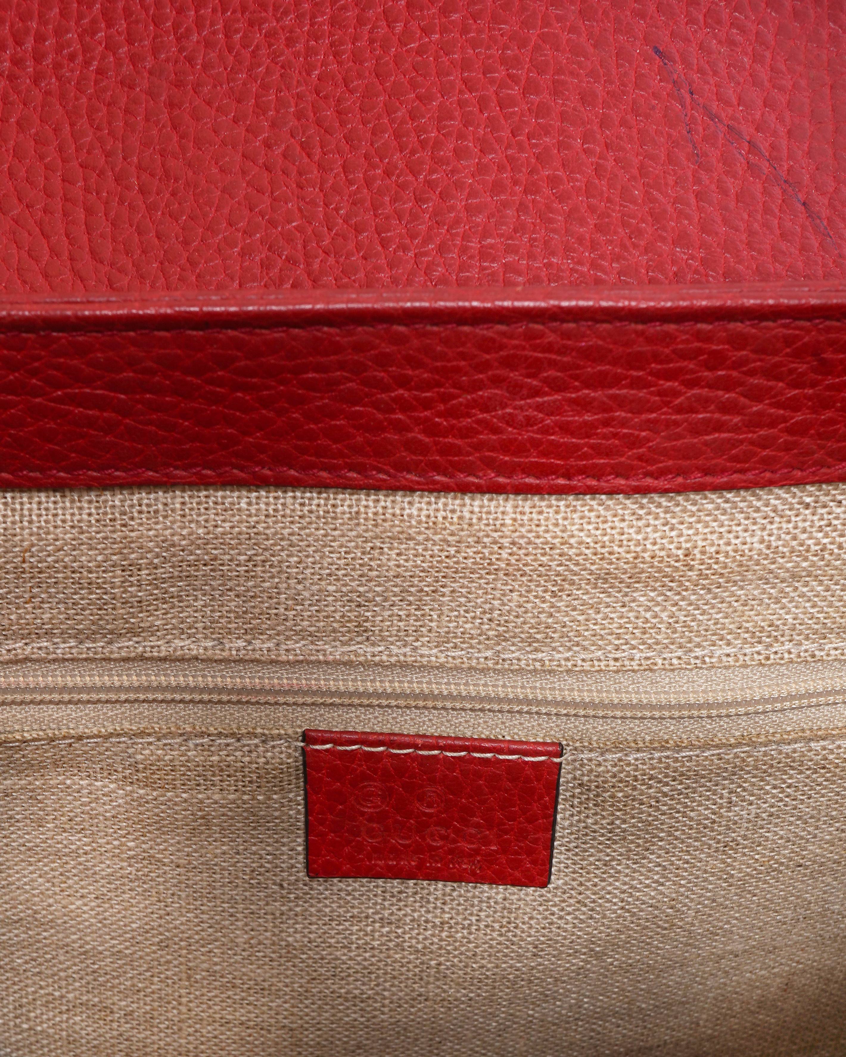 Gucci
Red Leather Dollar Interlocking G Top Handle Bag