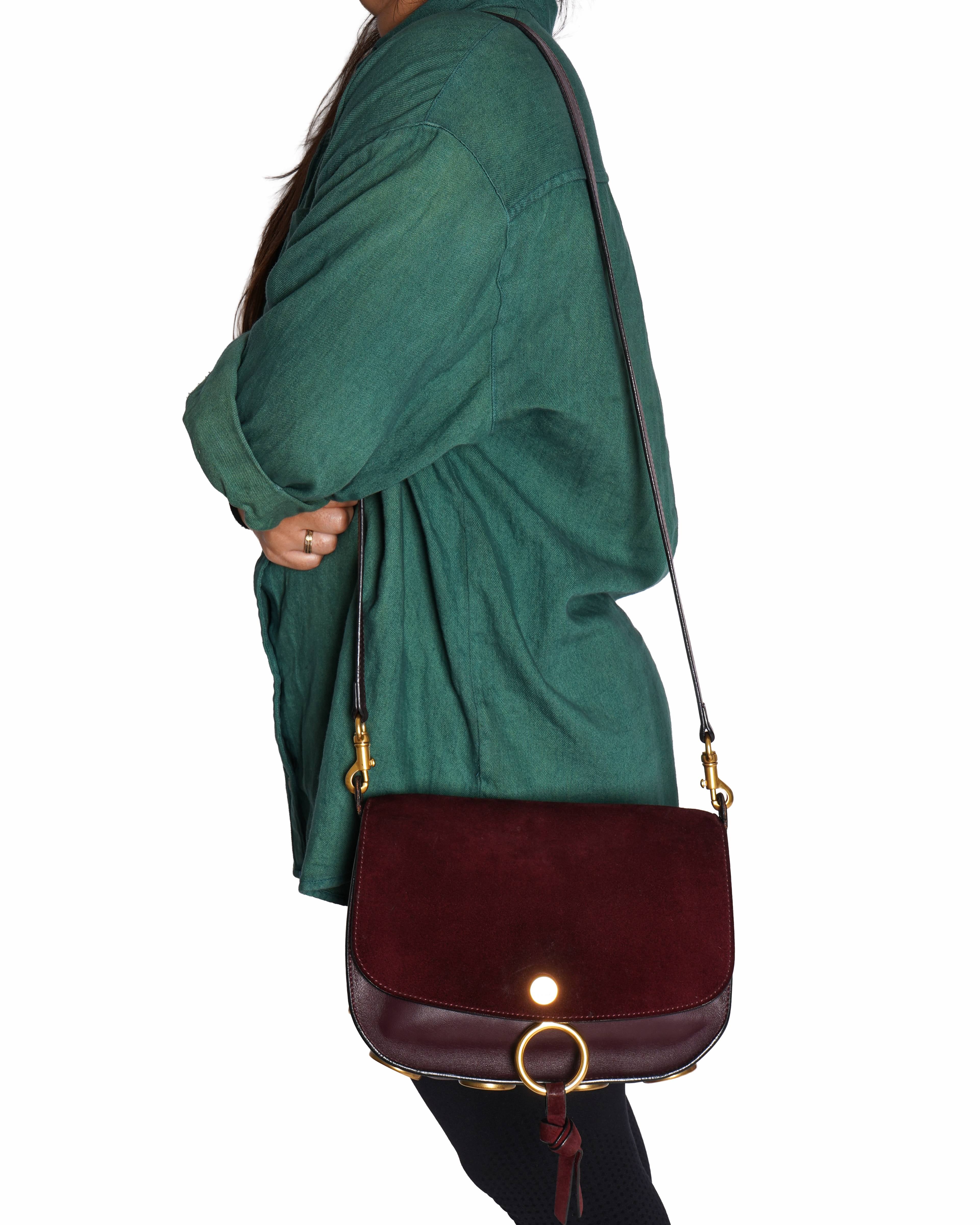 Chloé burgundy medium kurtis shoulder bag