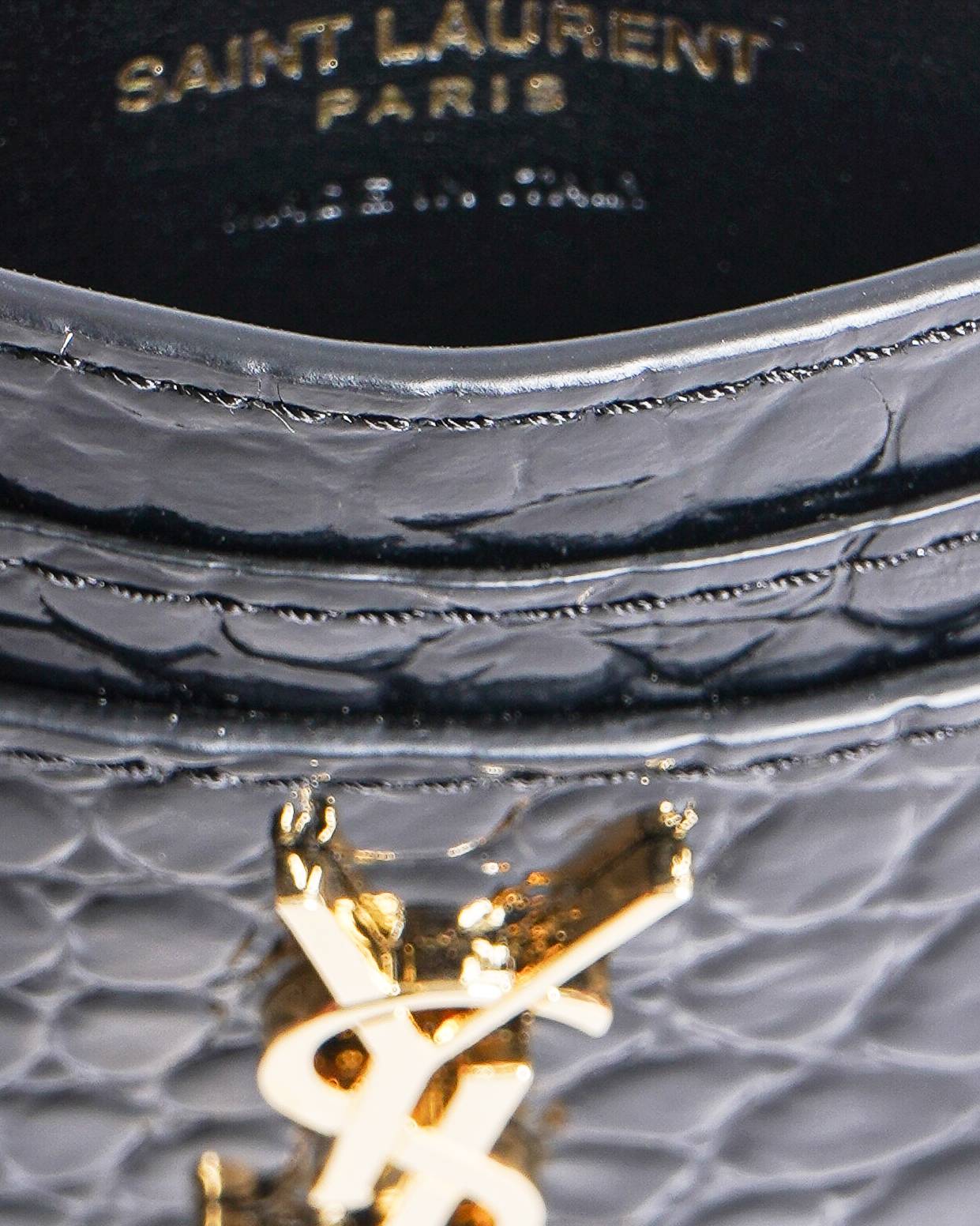 Saint Laurent Black Monogram Card Holder
