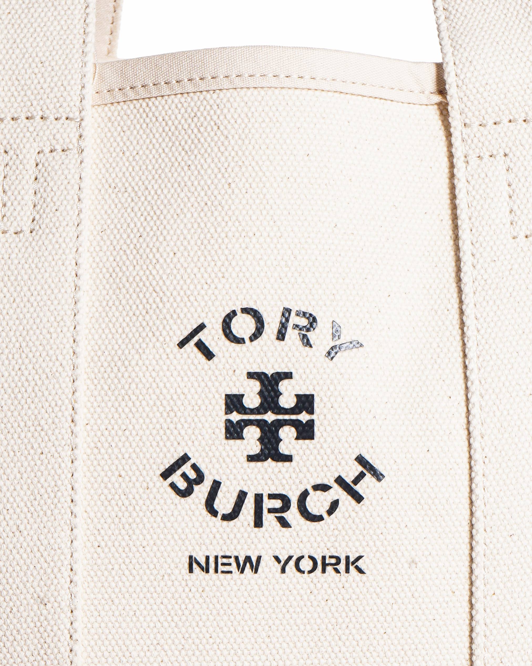 Tory burch mercer canvas logo tote bag