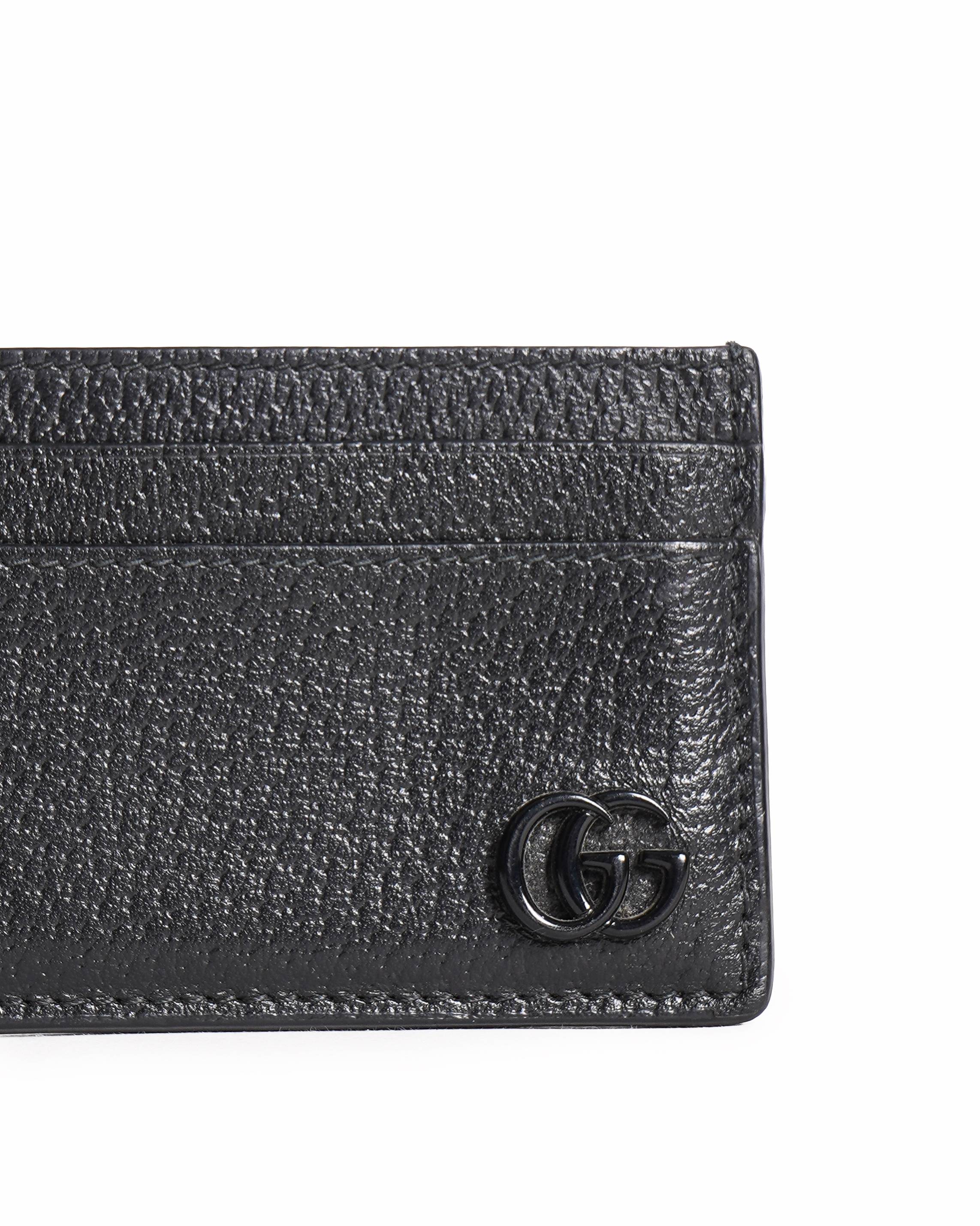 Gucci GG leather Card holder in black