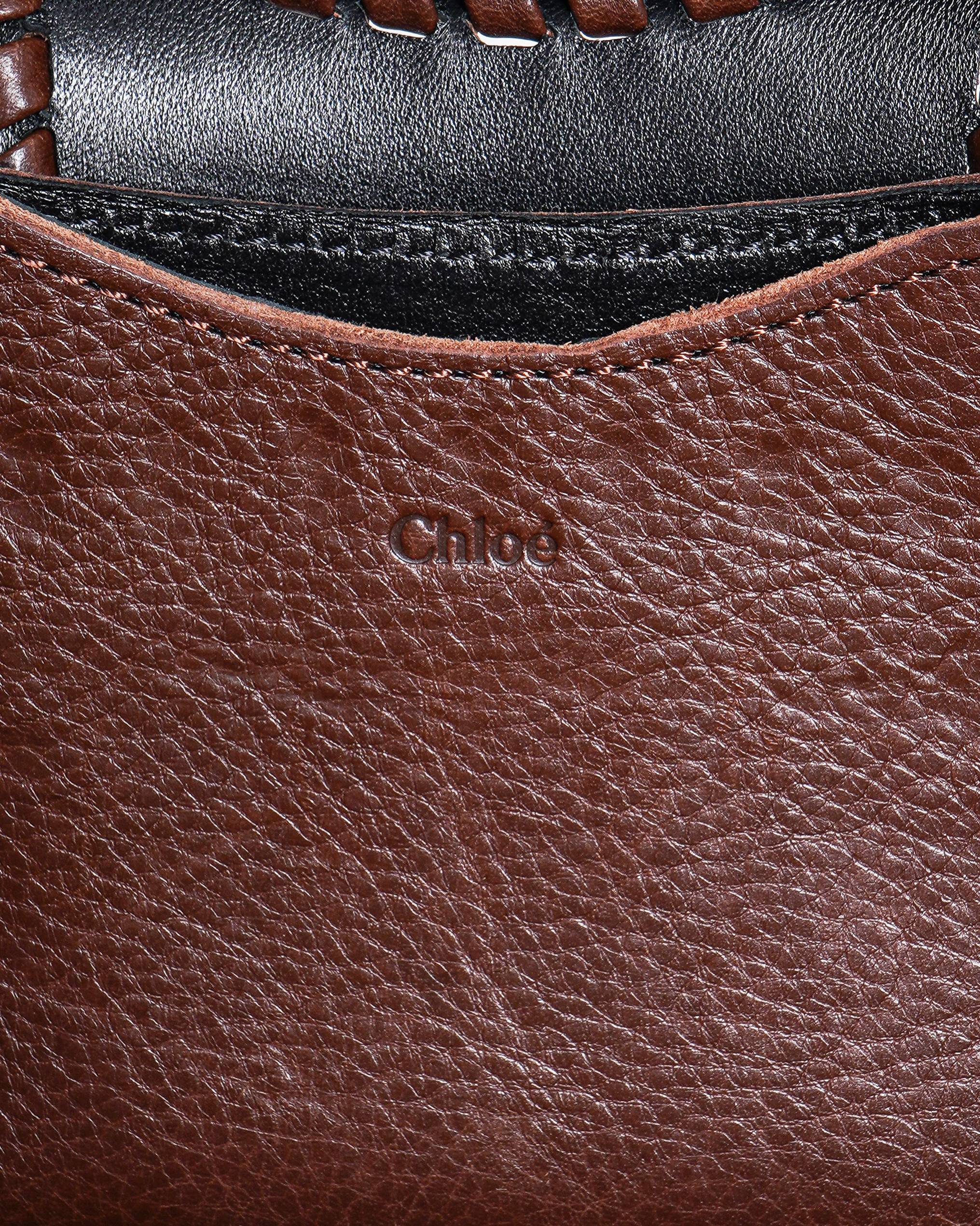 Chloé Mony Leather Tote In Brown
