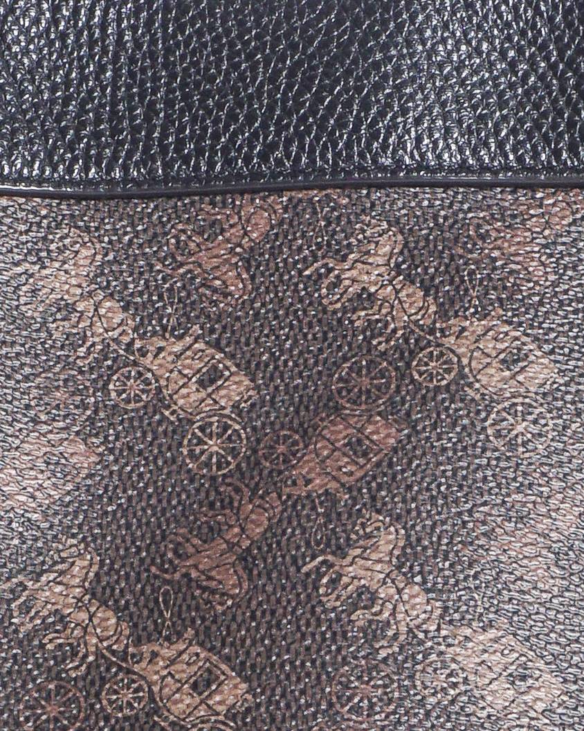 Coach Dark Brown Horse & Carriage Coated Canvas & Leather Tote