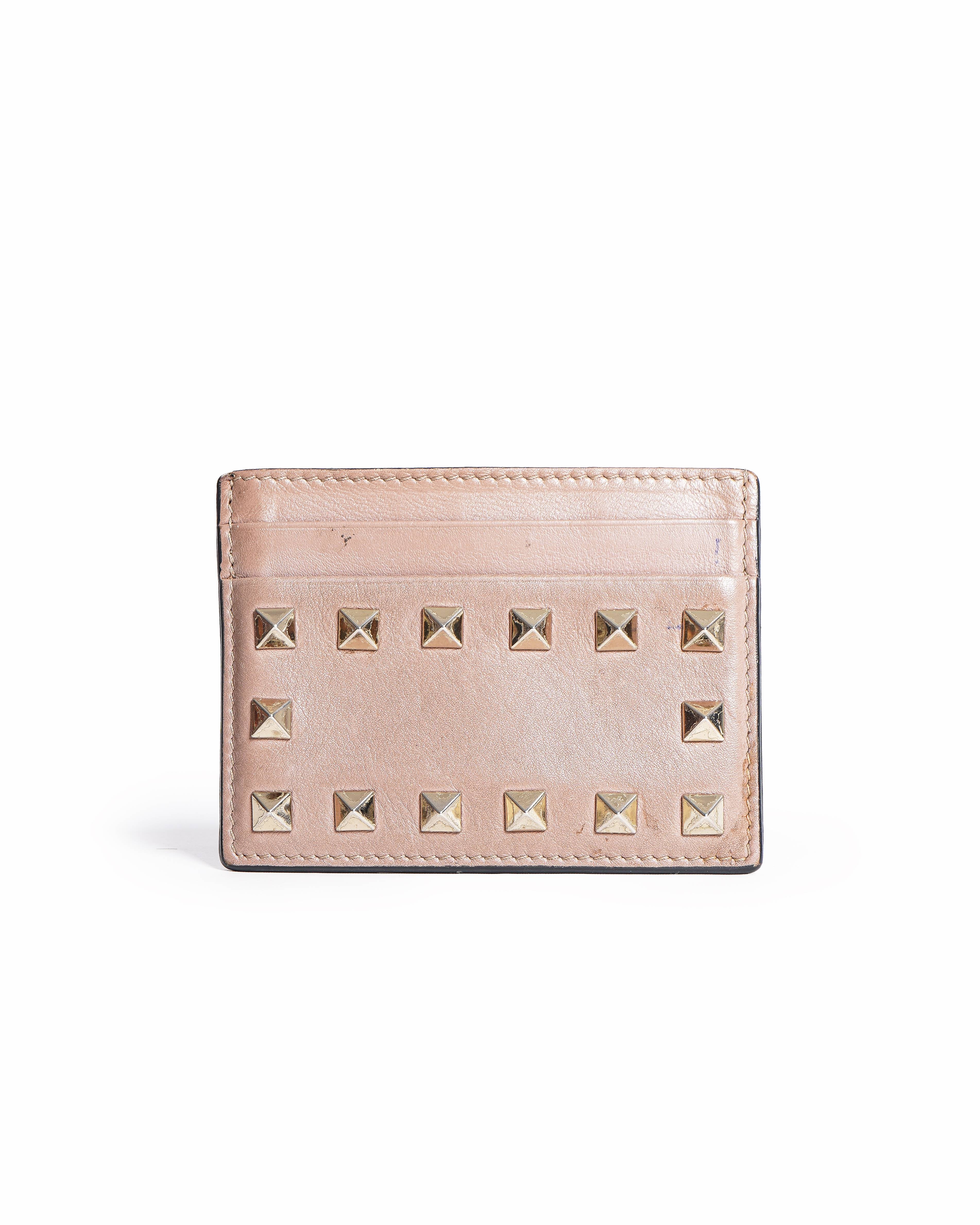 Valentino Garavani Leather Rockstud Cardholder