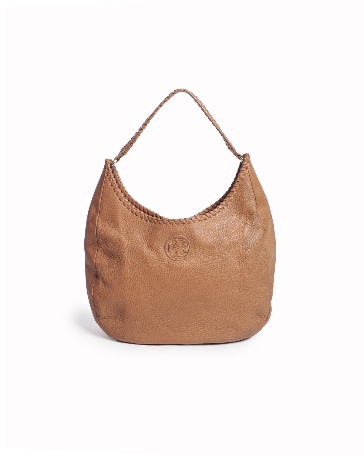 Tory Burch Marion Tan Leather Hobo Bag