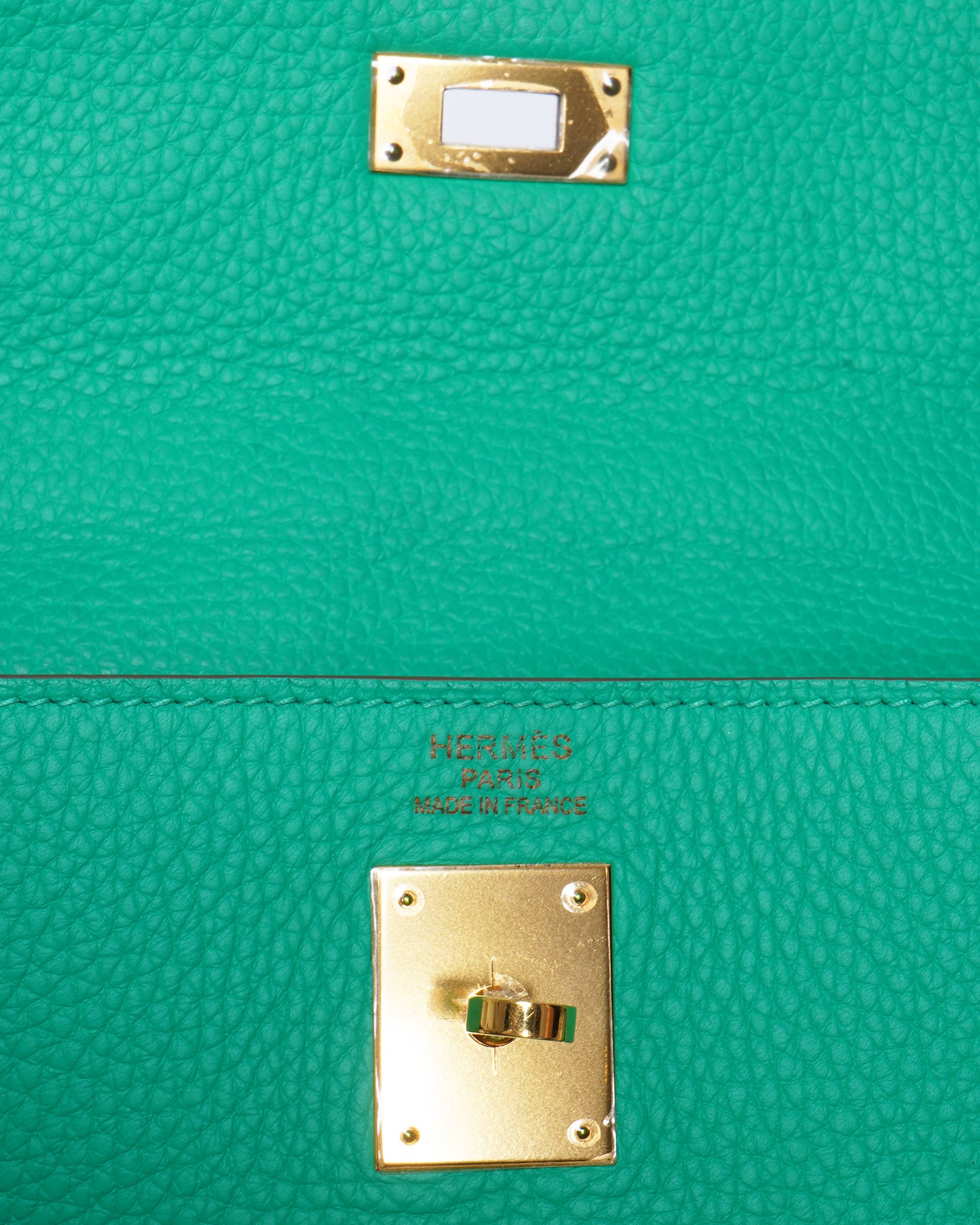 New Hermès Kelly Vert Veronese Kelly 35 In Gold Hardware